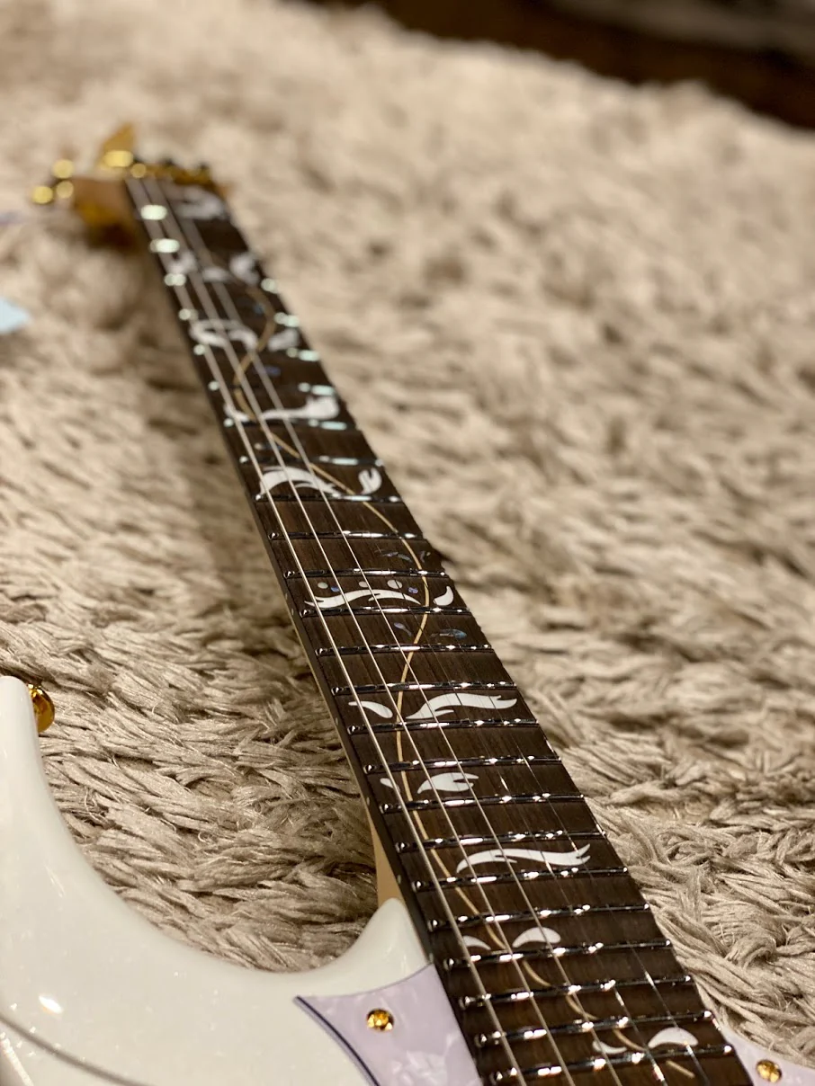 Ibanez Steve Vai Signature PIA Guitar in Stallion White - Image 3