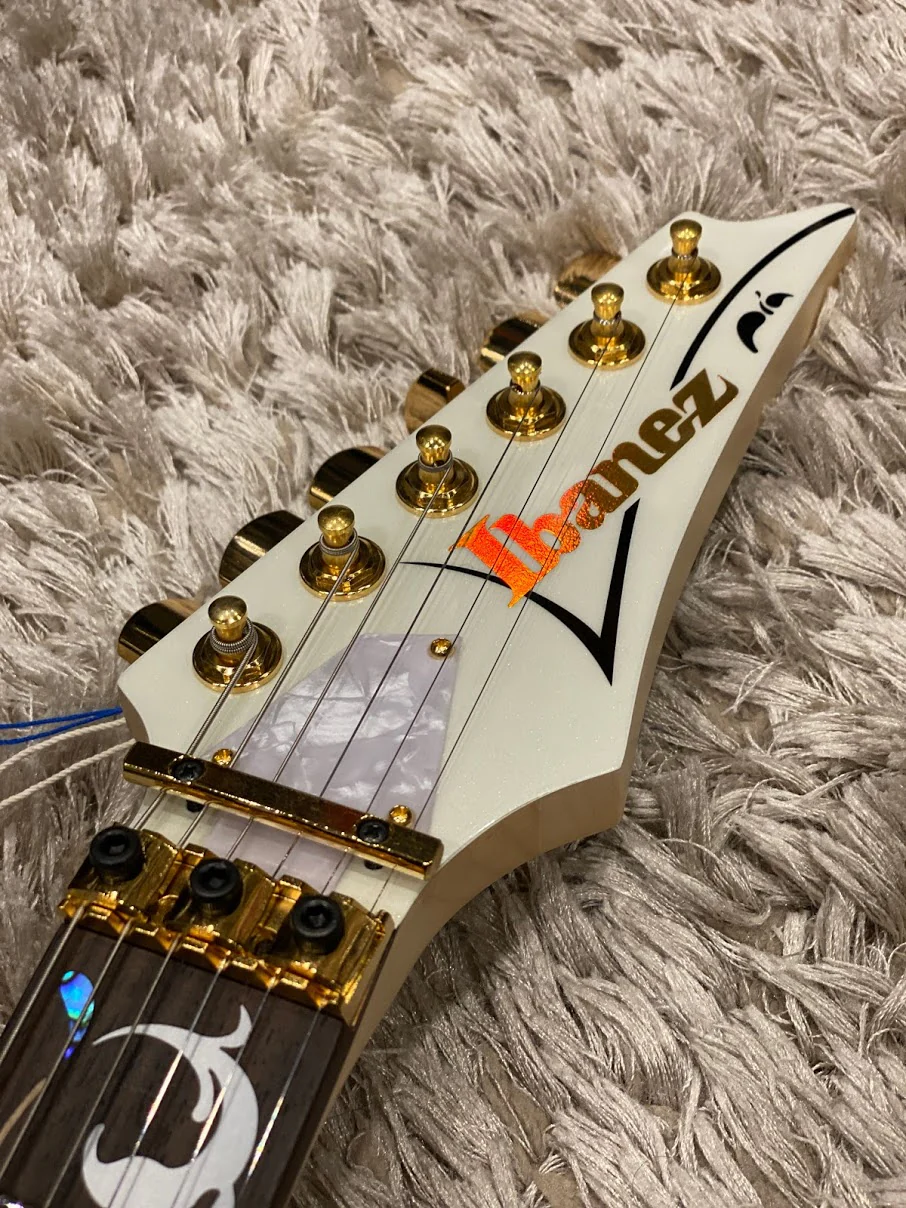 Ibanez Steve Vai Signature PIA Guitar in Stallion White - Image 4