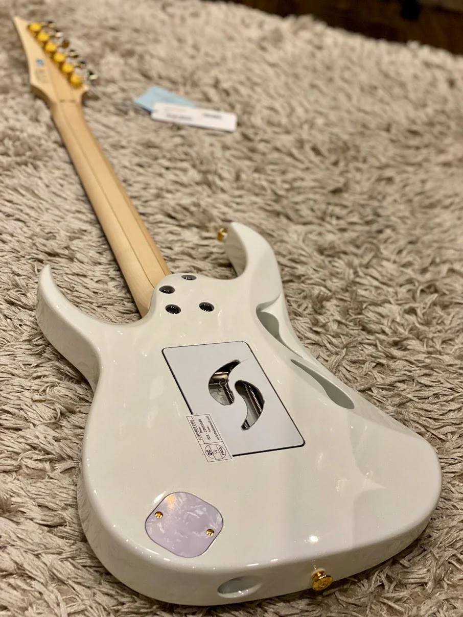 Ibanez Steve Vai Signature PIA Guitar in Stallion White - Image 5