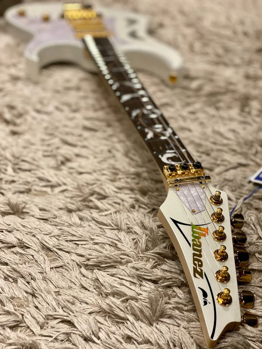 Ibanez Steve Vai Signature PIA Guitar in Stallion White - Image 6