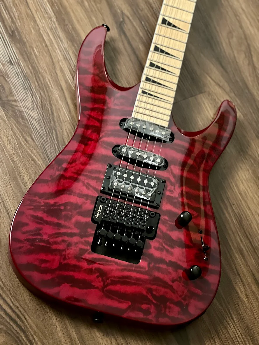 Jackson FSR Dinky JS34Q DKA-M in Transparent Red - Image 3