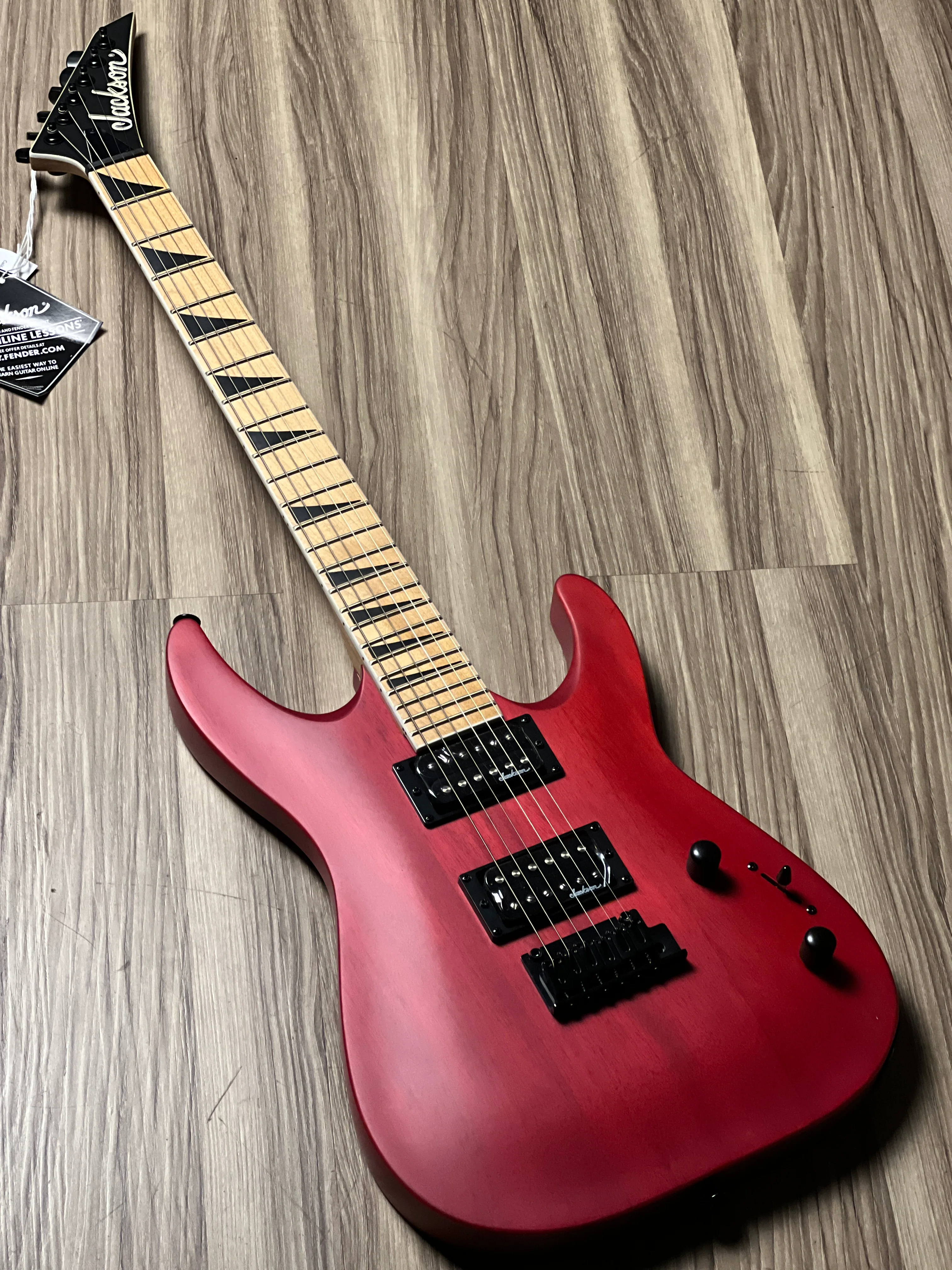 Jackson JS Series Dinky Arch Top JS24 DKAM with Caramelized Maple FB In Red Stain - Image 2