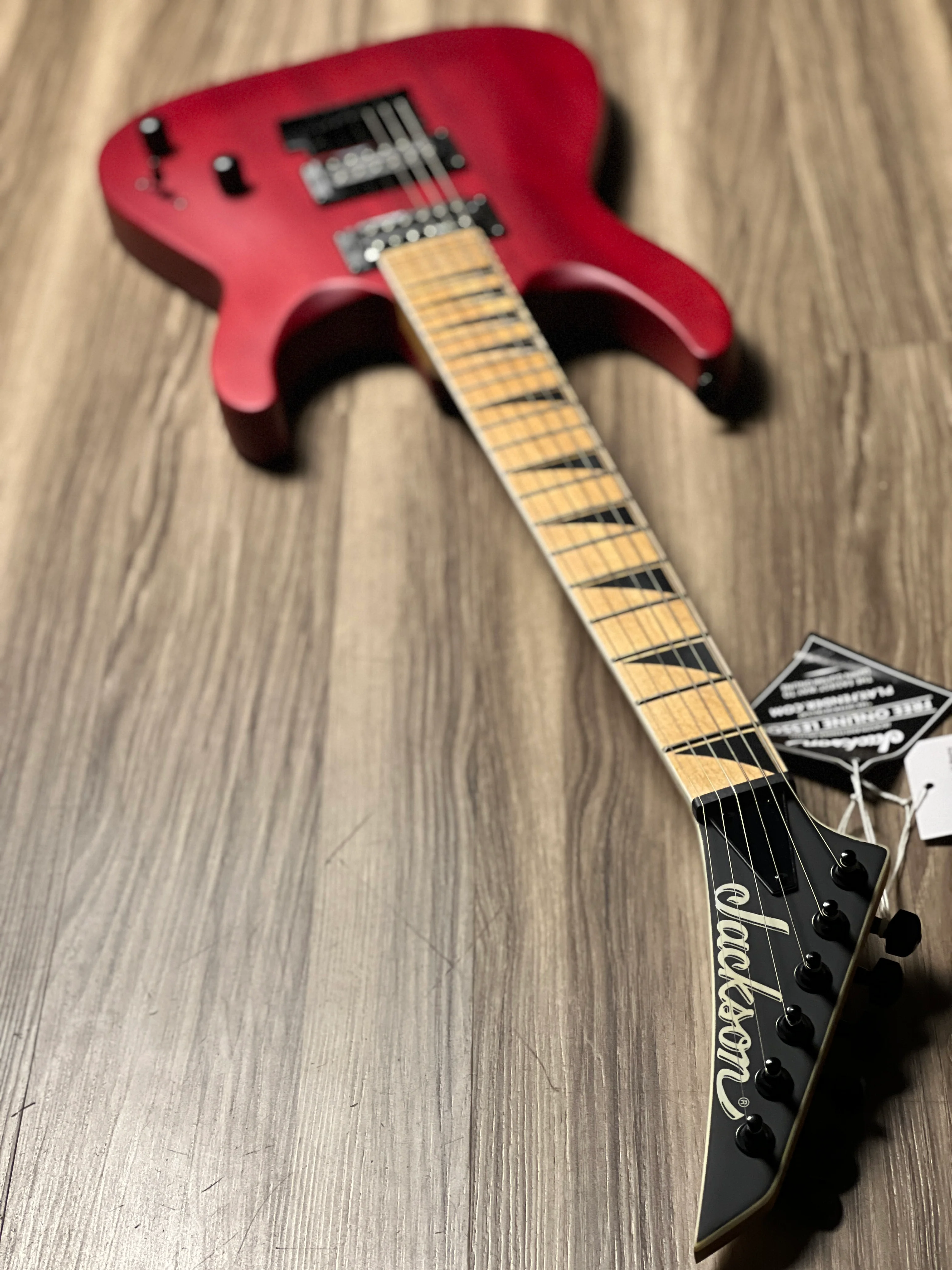 Jackson JS Series Dinky Arch Top JS24 DKAM with Caramelized Maple FB In Red Stain - Image 6