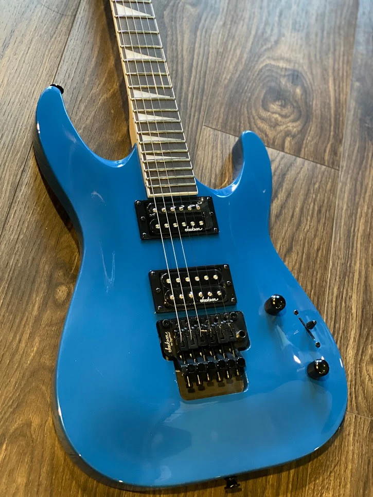 Jackson JS Series Dinky Archtop JS32 DKA with Amaranth FB in Bright Blue - Image 3