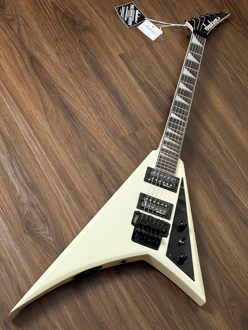 Jackson JS Series Rhoads JS32 with Amaranth FB in Ivory - Image 2