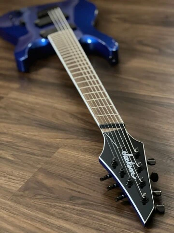 Jackson X Series Soloist SLAT7 7-String Multi-Scale with Laurel FB in Metallic Blue - Image 6