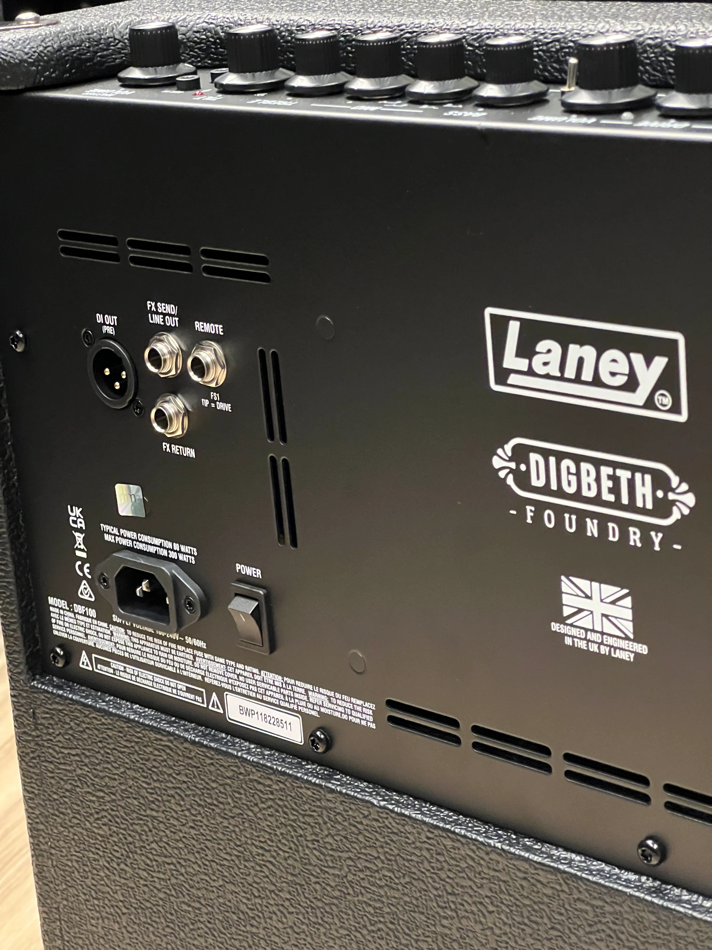 Laney DBF100 Digbeth Foundry 100 watt 1x12 inch Bass Combo Amplifier - Image 5