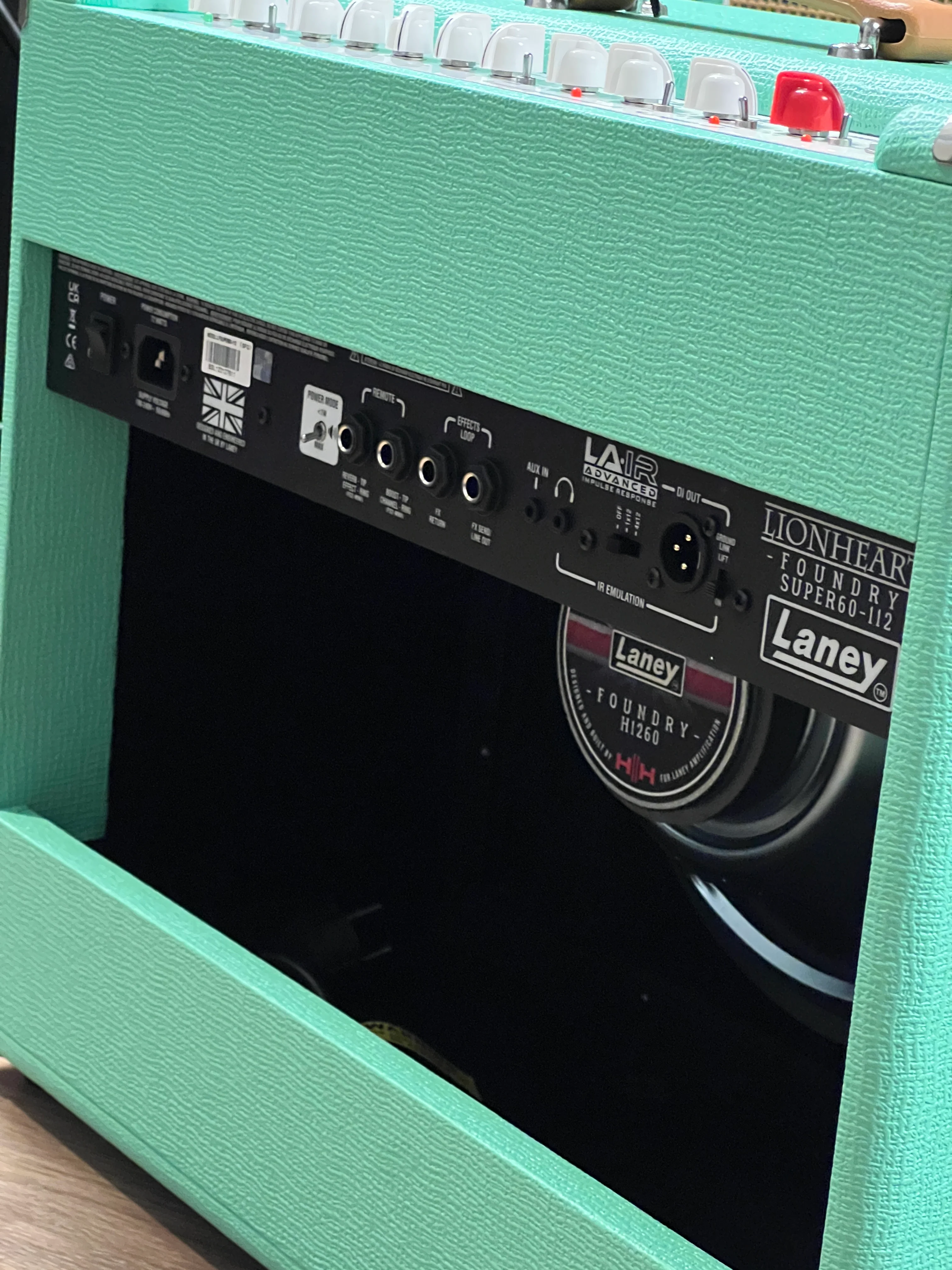Laney LF 60-112 60-watt 1 x 12-inch Solid-state Combo Amplifier in Seafoam Green - Image 2