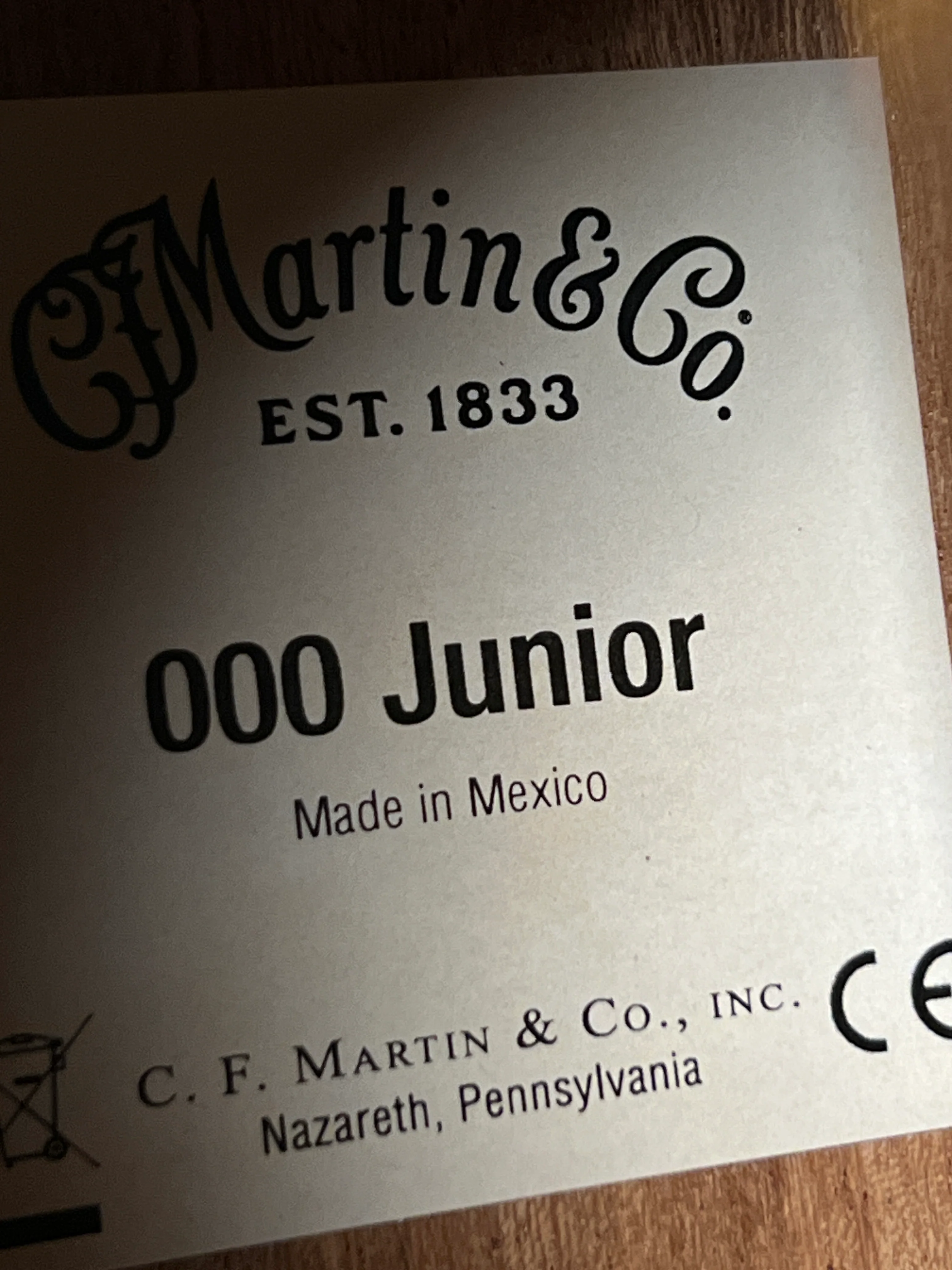 Martin 000CJR-E Acoustic-electric Guitar in Natural - Image 4