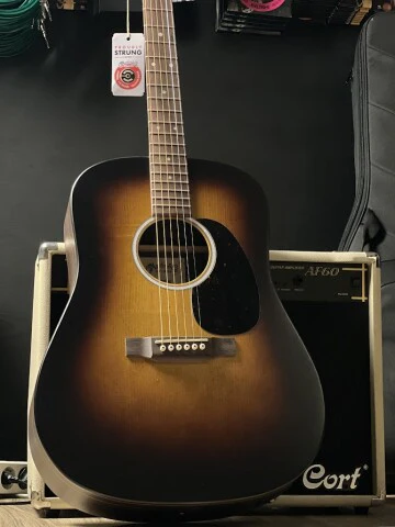 Martin D-X2E Dreadnought Acoustic-Electric Guitar in Sunburst - Image 3