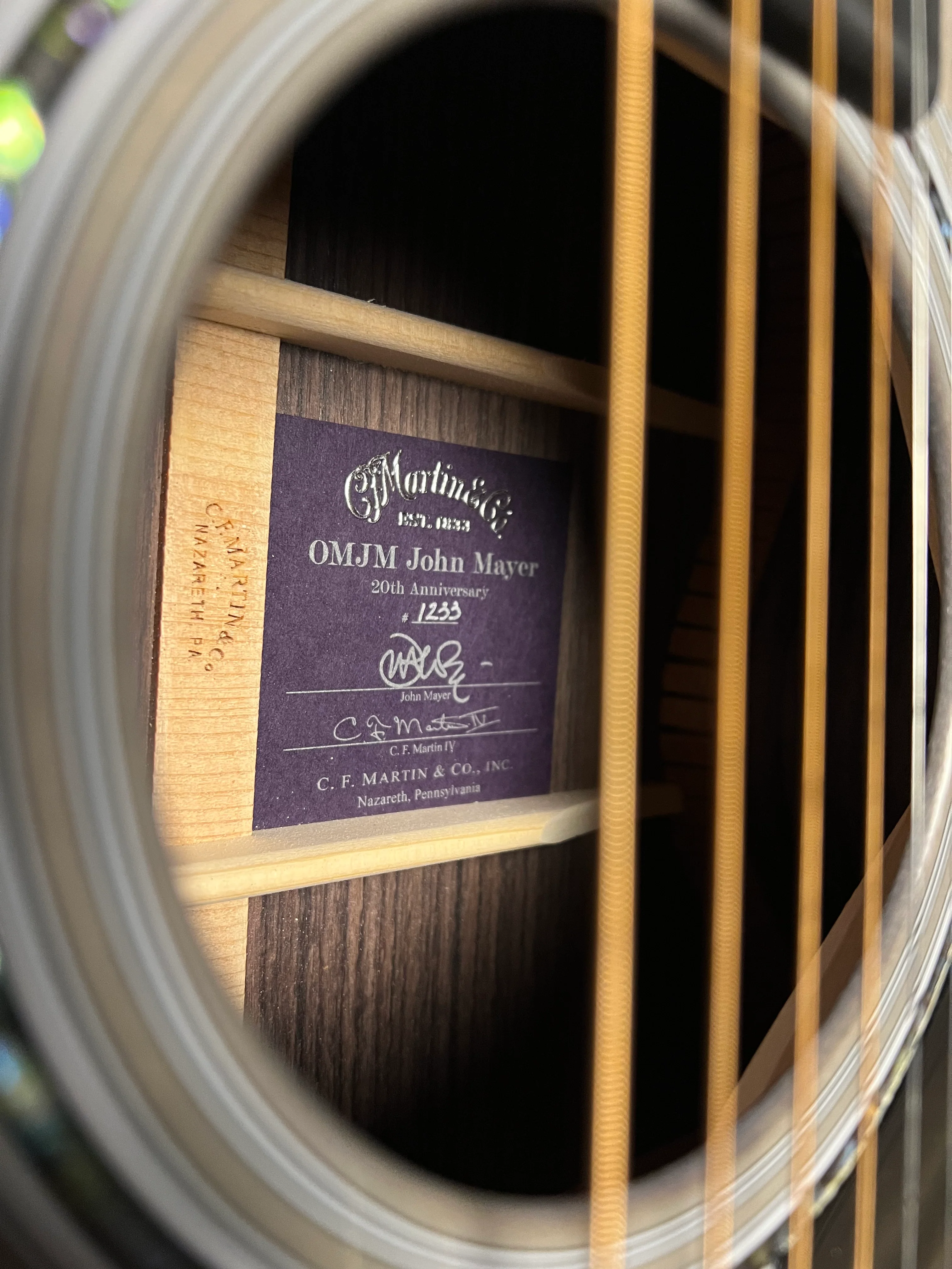 Martin OMJM John Mayer 20Th Anniversary with Platinum Gray Burst 2920779 - Image 9
