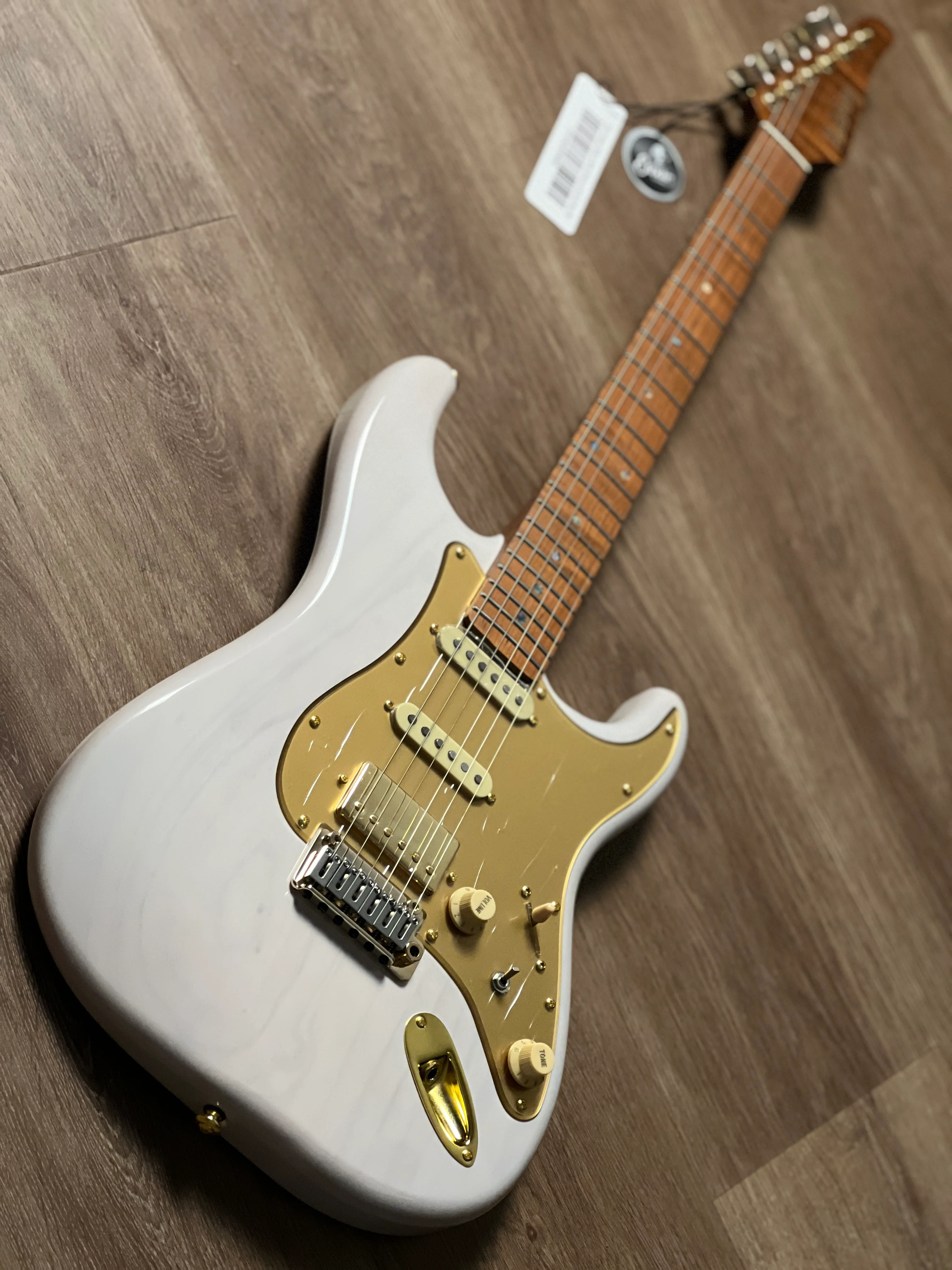 Soloking MS-1 Artisan in White Blonde with Roasted Flame Maple Neck Nafiri Special Run JESCAR - Image 2