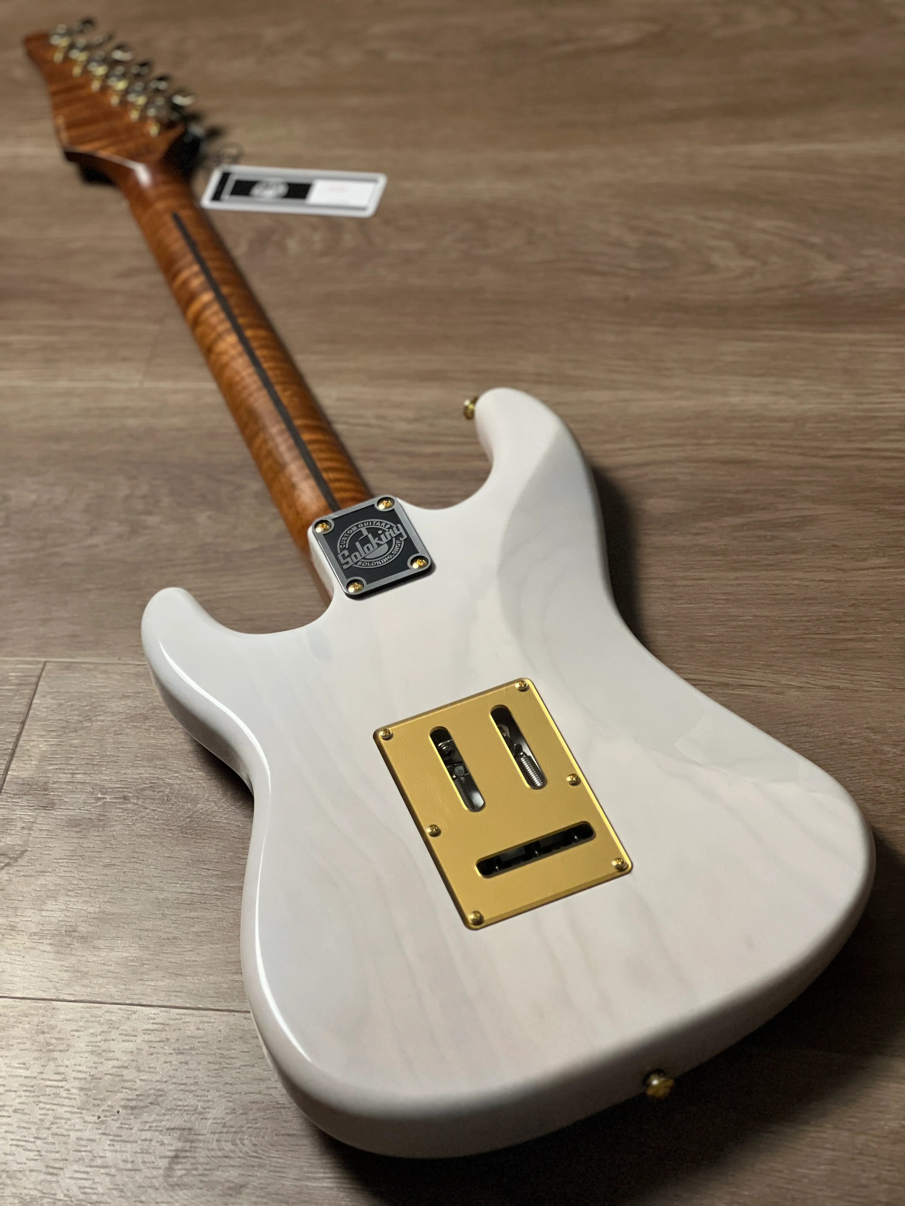 Soloking MS-1 Artisan in White Blonde with Roasted Flame Maple Neck Nafiri Special Run JESCAR - Image 4
