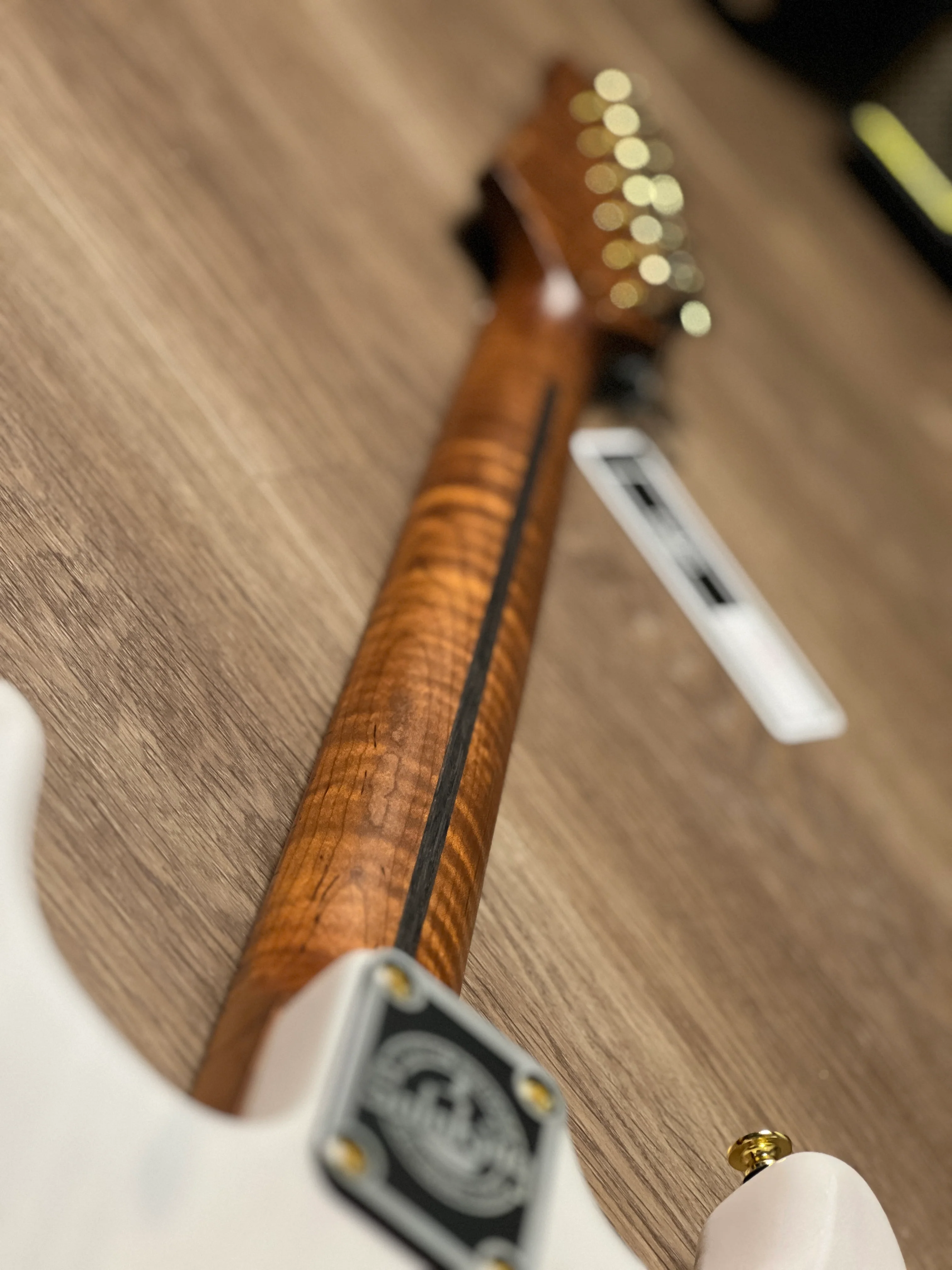 Soloking MS-1 Artisan in White Blonde with Roasted Flame Maple Neck Nafiri Special Run JESCAR - Image 5
