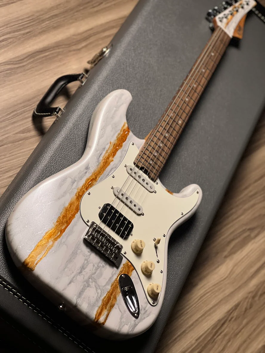 Ories Classic 2.0 HSS in White Shmear with Rosewood FB - Image 3