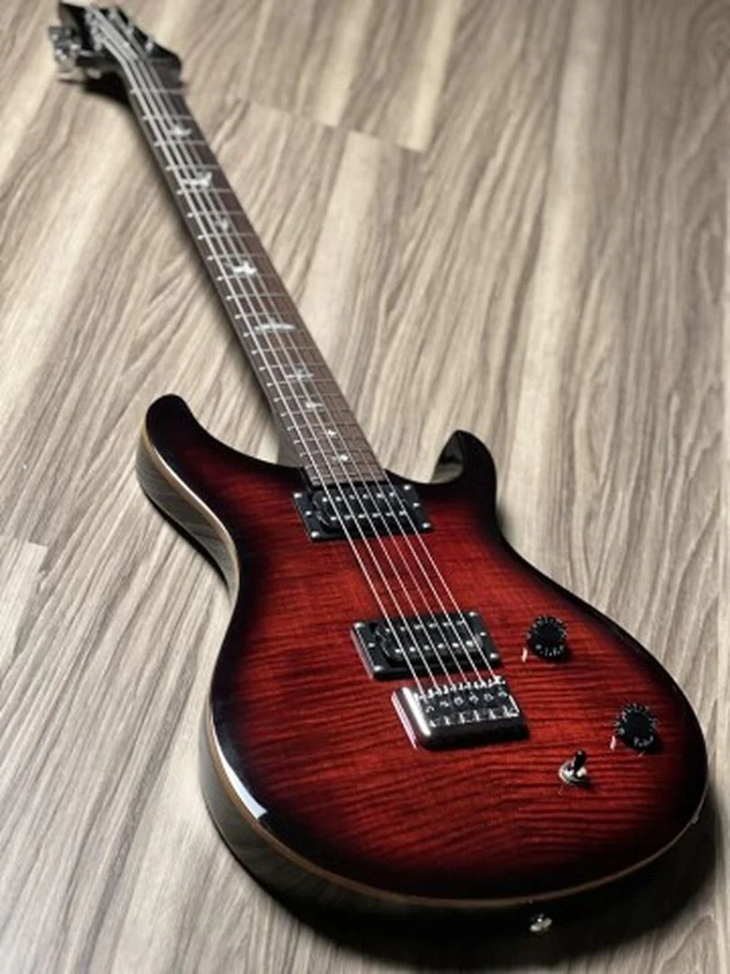 PRS SE 277 Baritone Electric Guitar in Fire Red Burst - Image 3
