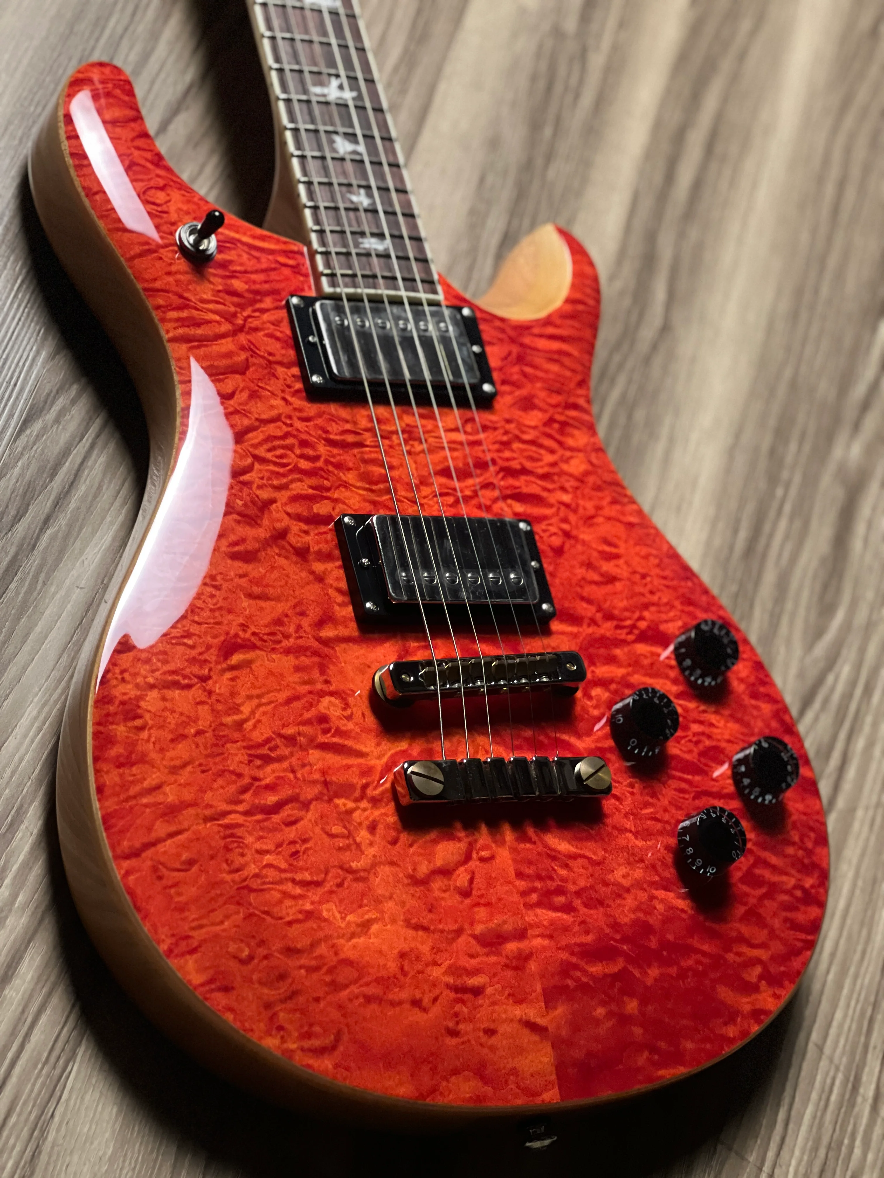 PRS SE 594 Quilt Limited Edition Doublecut in Blood Orange - Image 4