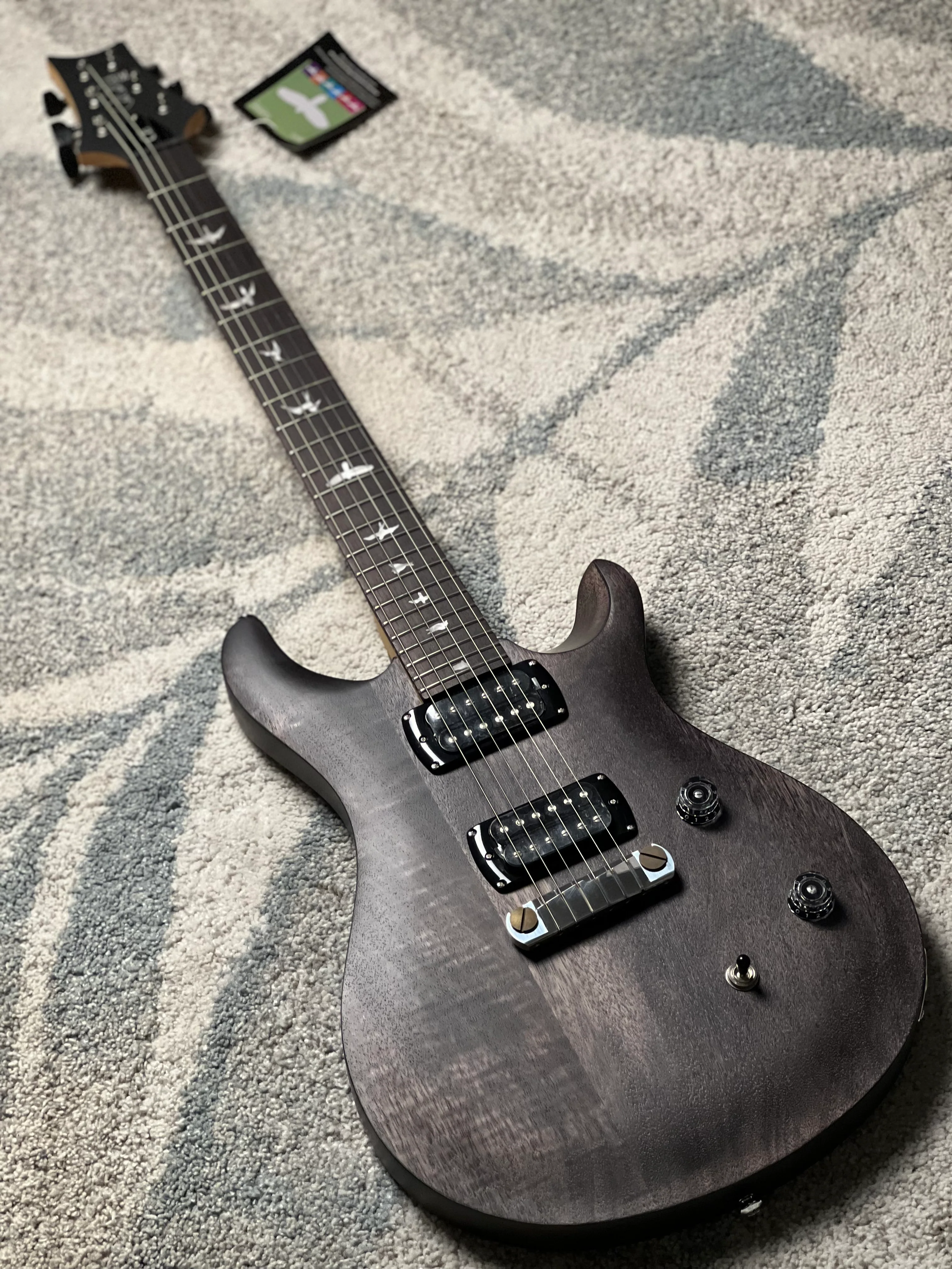 PRS SE CE 24 Standard Satin Stoptail in Satin Charcoal - Image 2