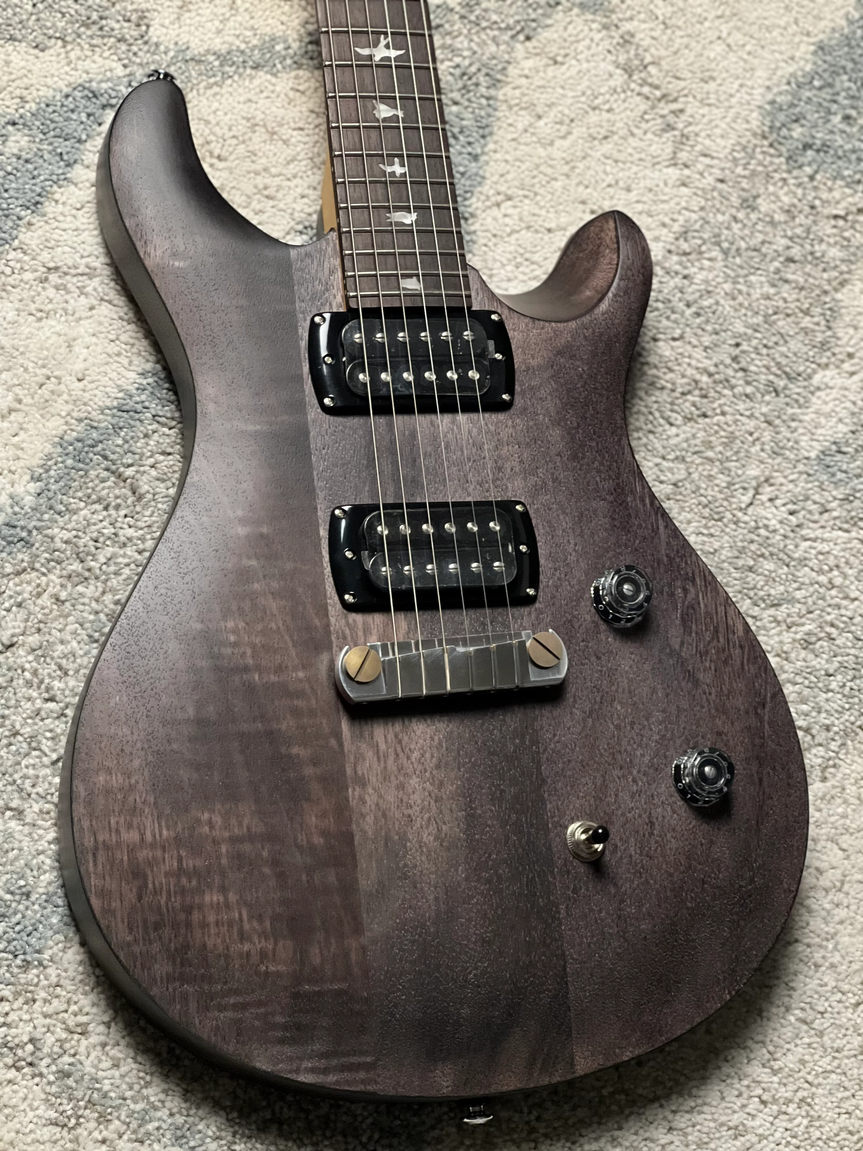 PRS SE CE 24 Standard Satin Stoptail in Satin Charcoal - Image 4