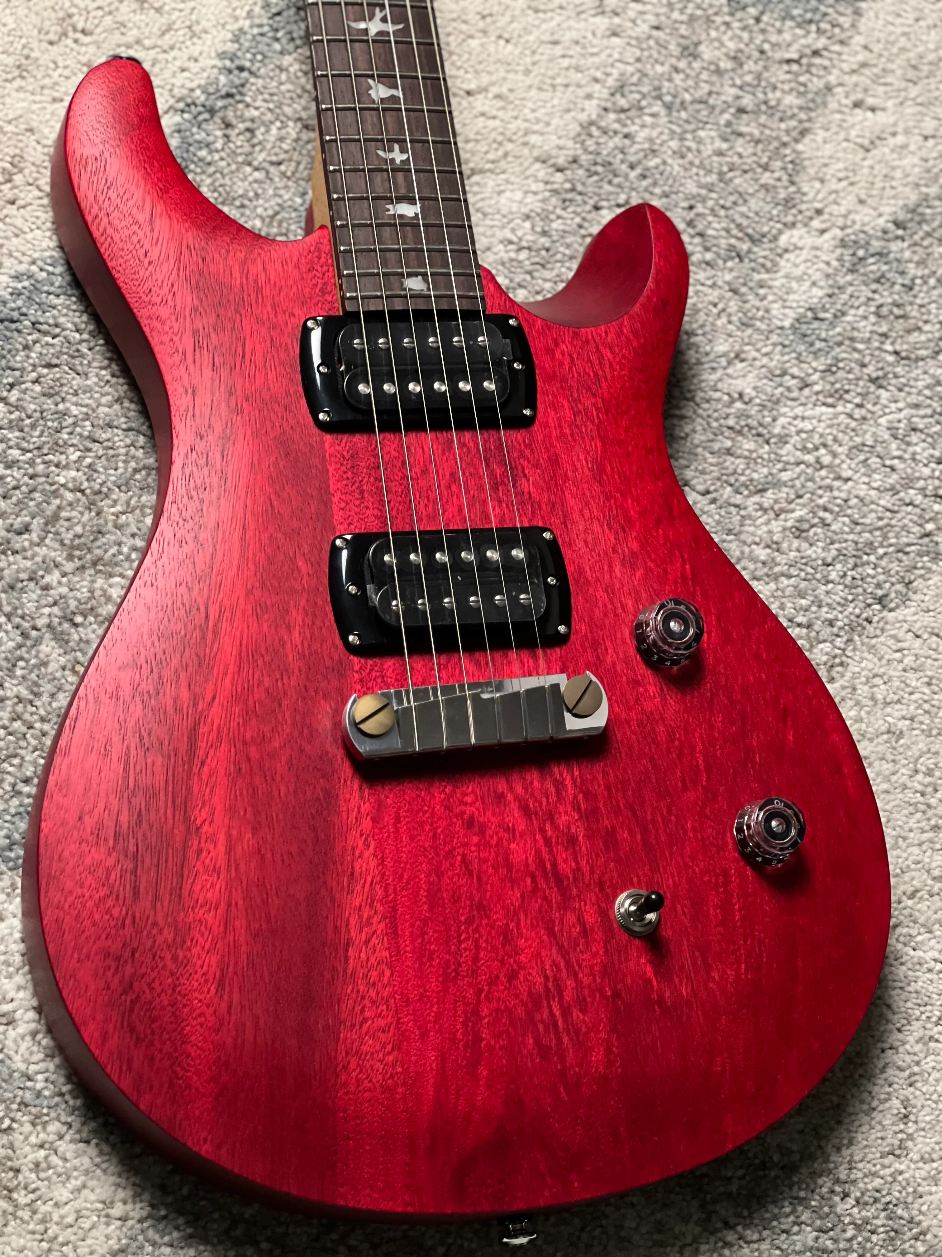 PRS SE CE 24 Standard Satin Stoptail in Satin Vintage Cherry - Image 4