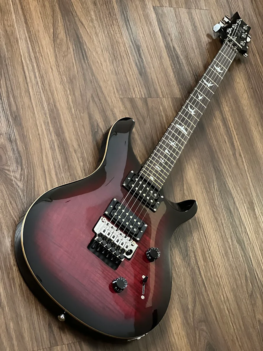 PRS SE Custom 24 Floyd Rose in Fire Red Burst - Image 4