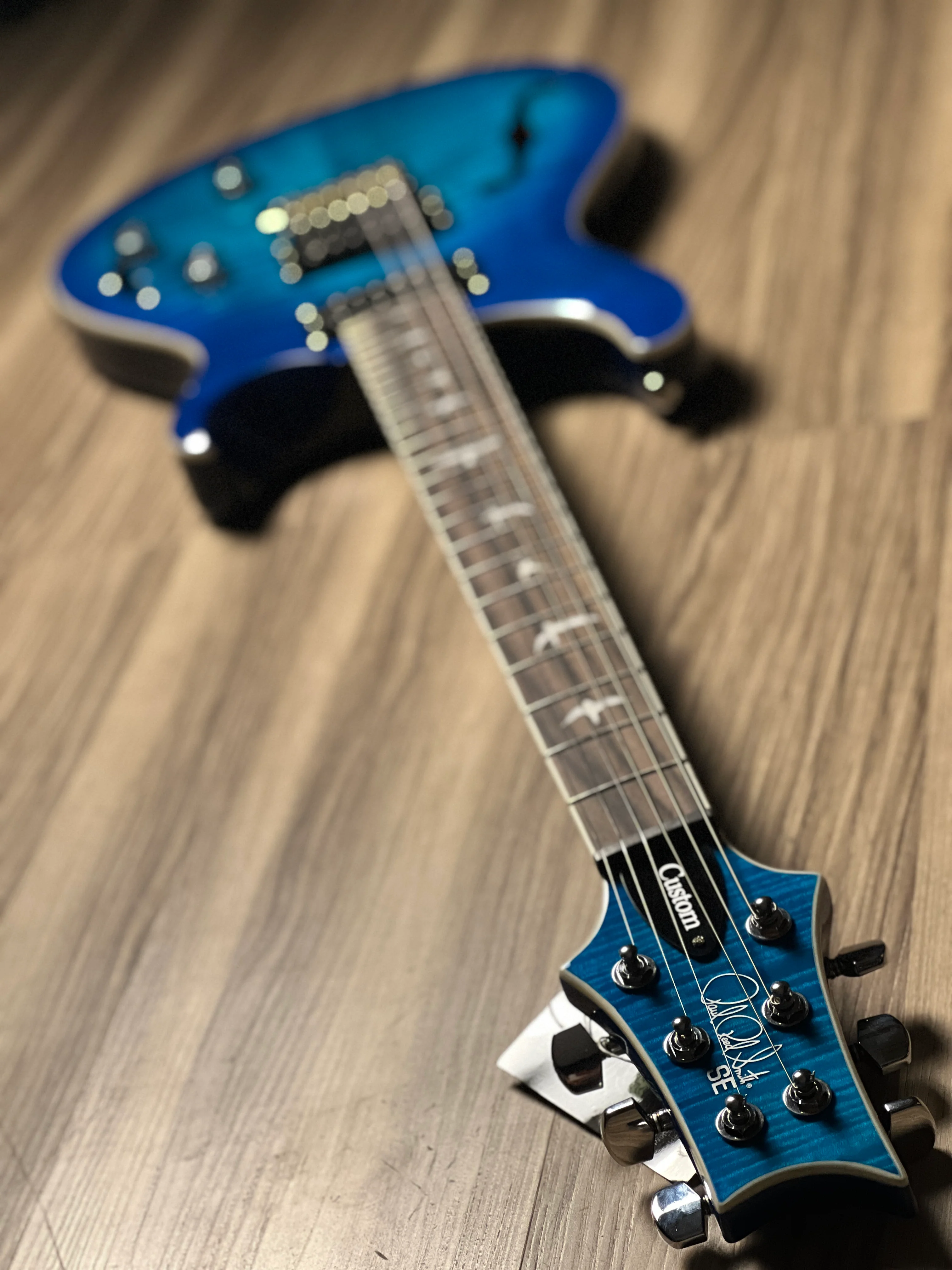 PRS SE Custom 24 Semi Hollow Piezo in Lake Blue - Image 6