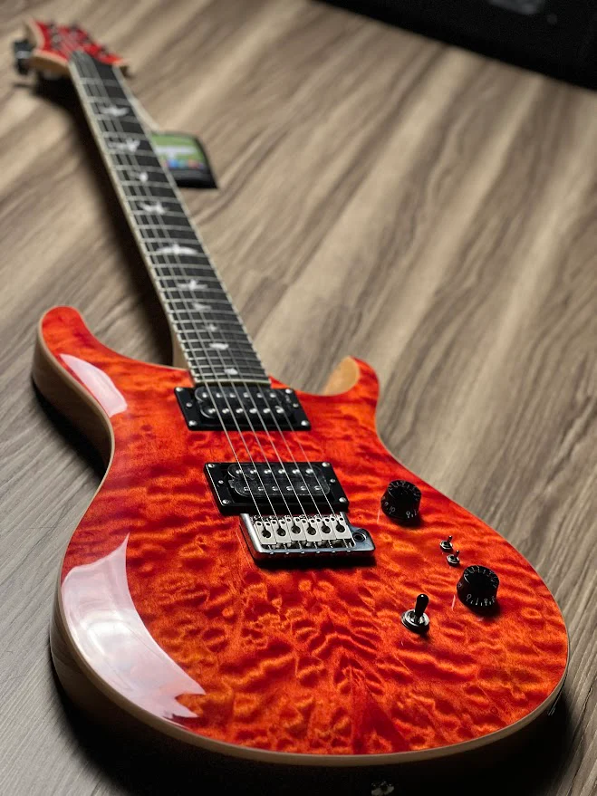 PRS SE Custom Quilt 24-08 Limited Run In Blood Orange - Image 2