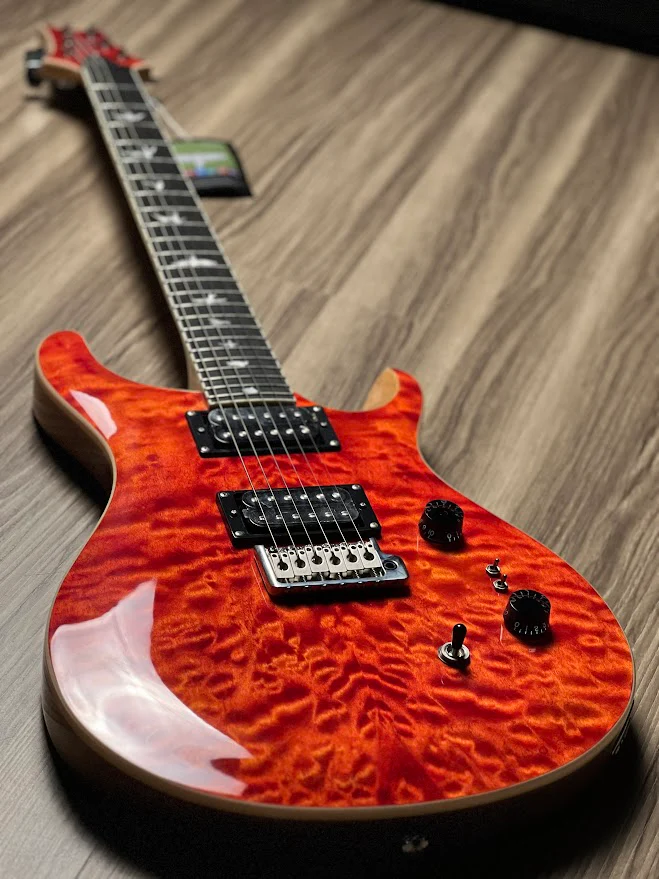 PRS SE Custom Quilt 24-08 Limited Run In Blood Orange - Image 3