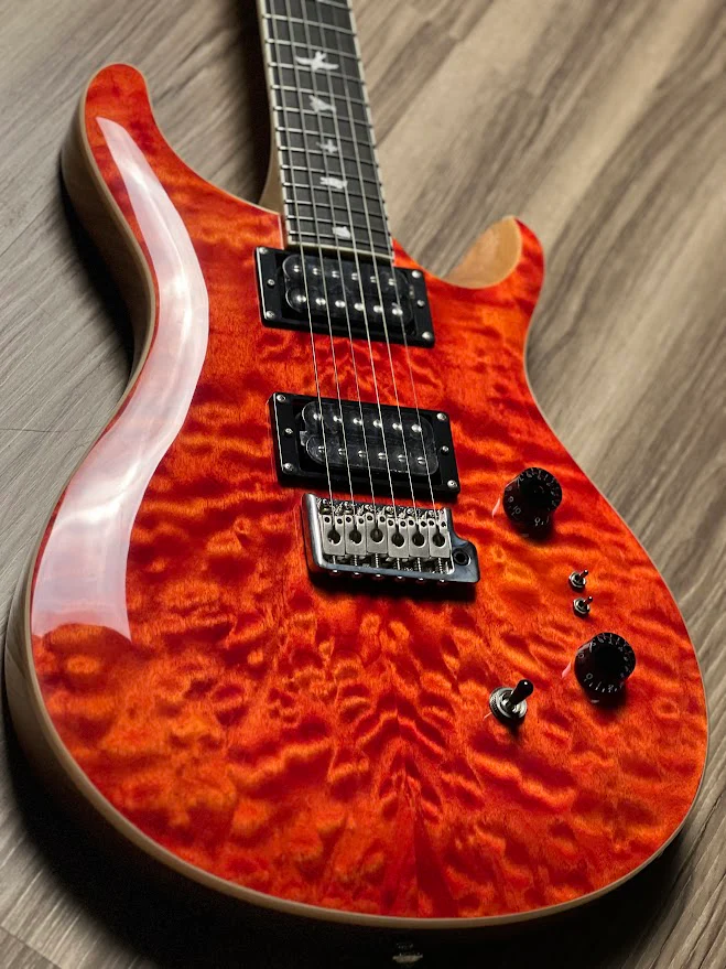 PRS SE Custom Quilt 24-08 Limited Run In Blood Orange - Image 5