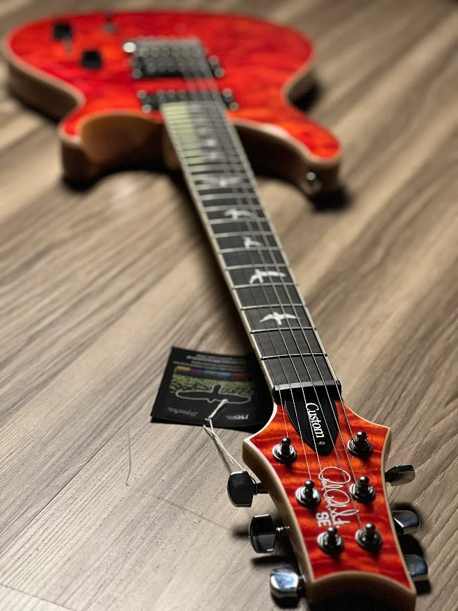 PRS SE Custom Quilt 24-08 Limited Run In Blood Orange - Image 7
