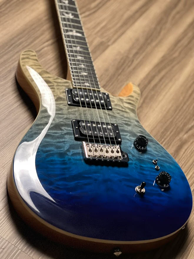 PRS SE Custom Quilt 24-08 Limited Run In Blue Fade - Image 4