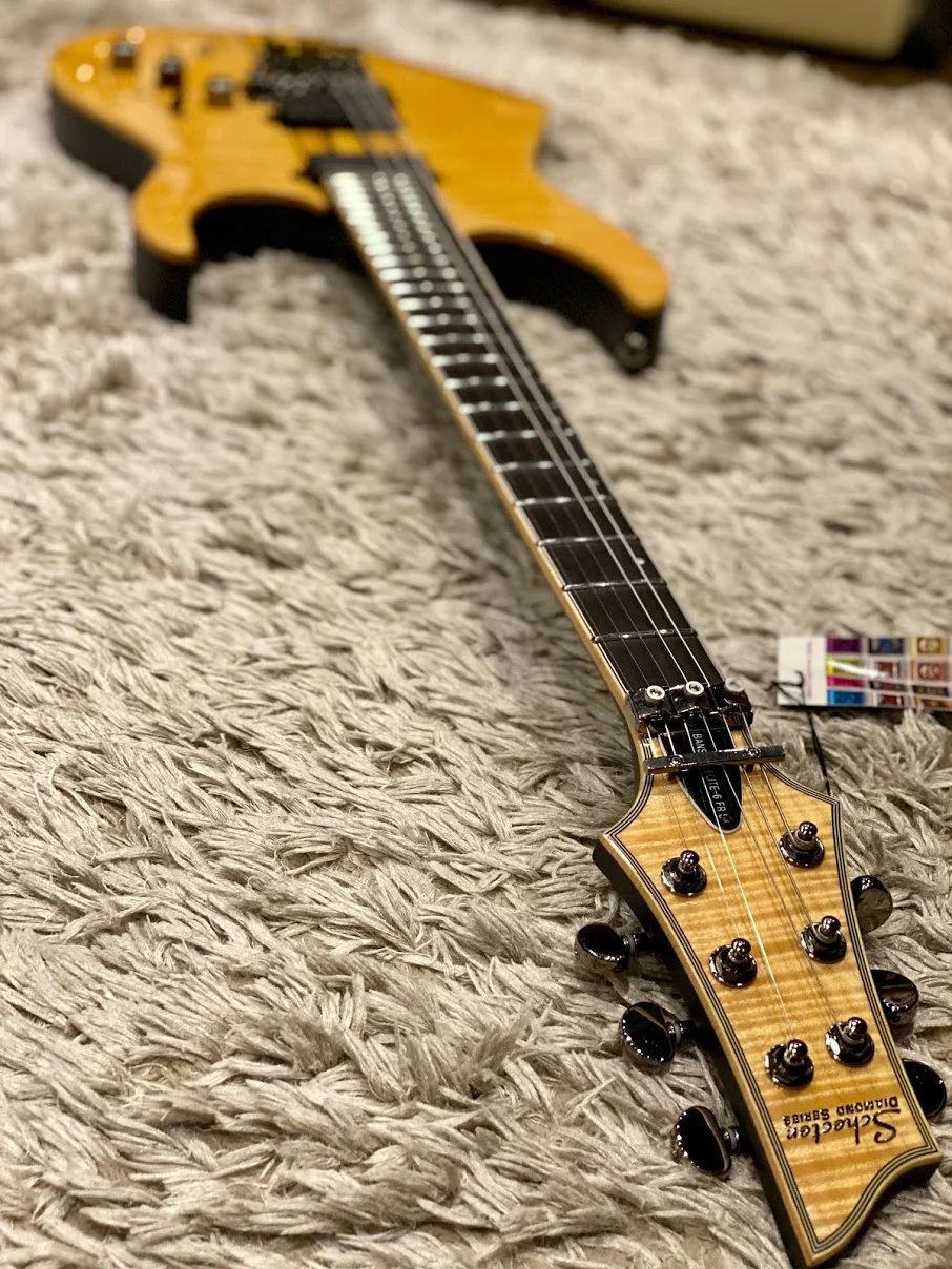 Schecter Banshee Elite 6 FR S with Floyd Rose and Sustainiac in Gloss Natural - Image 3