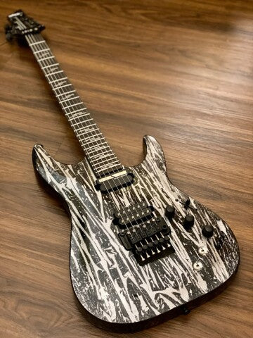 Schecter C-1 FR-S Silver Mountain - Black and Silver