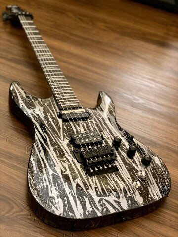 Schecter C-1 FR-S Silver Mountain - Black and Silver - Image 3