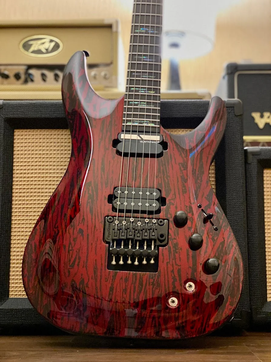 Schecter C-1 FR-S Silver Mountain - Blood Moon - Image 7