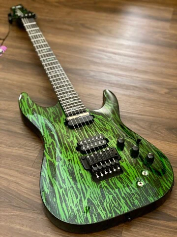 Schecter C-1 FR-S Silver Mountain in Toxic Venom