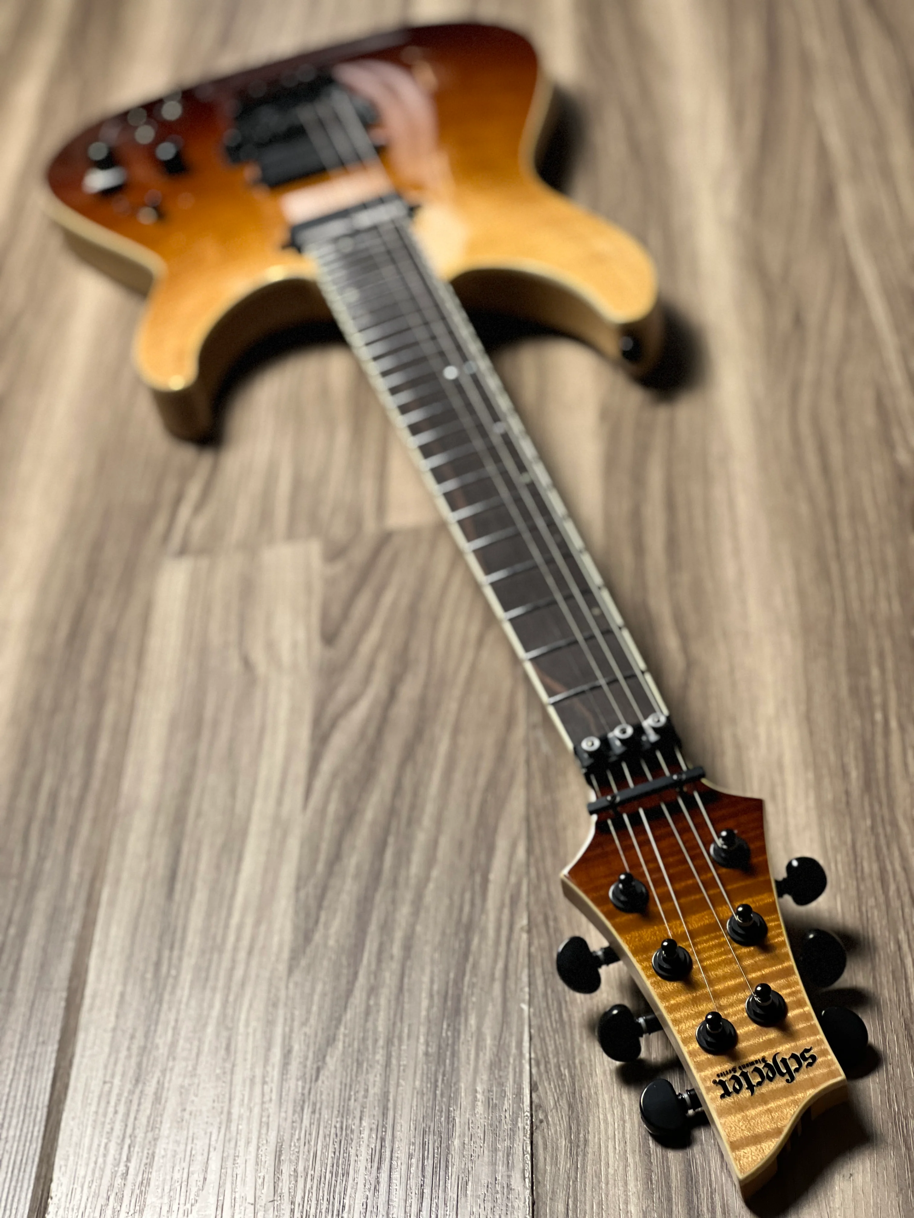Schecter C-1 FR S SLS Elite - Antique Fade Burst W19040462 - Image 6