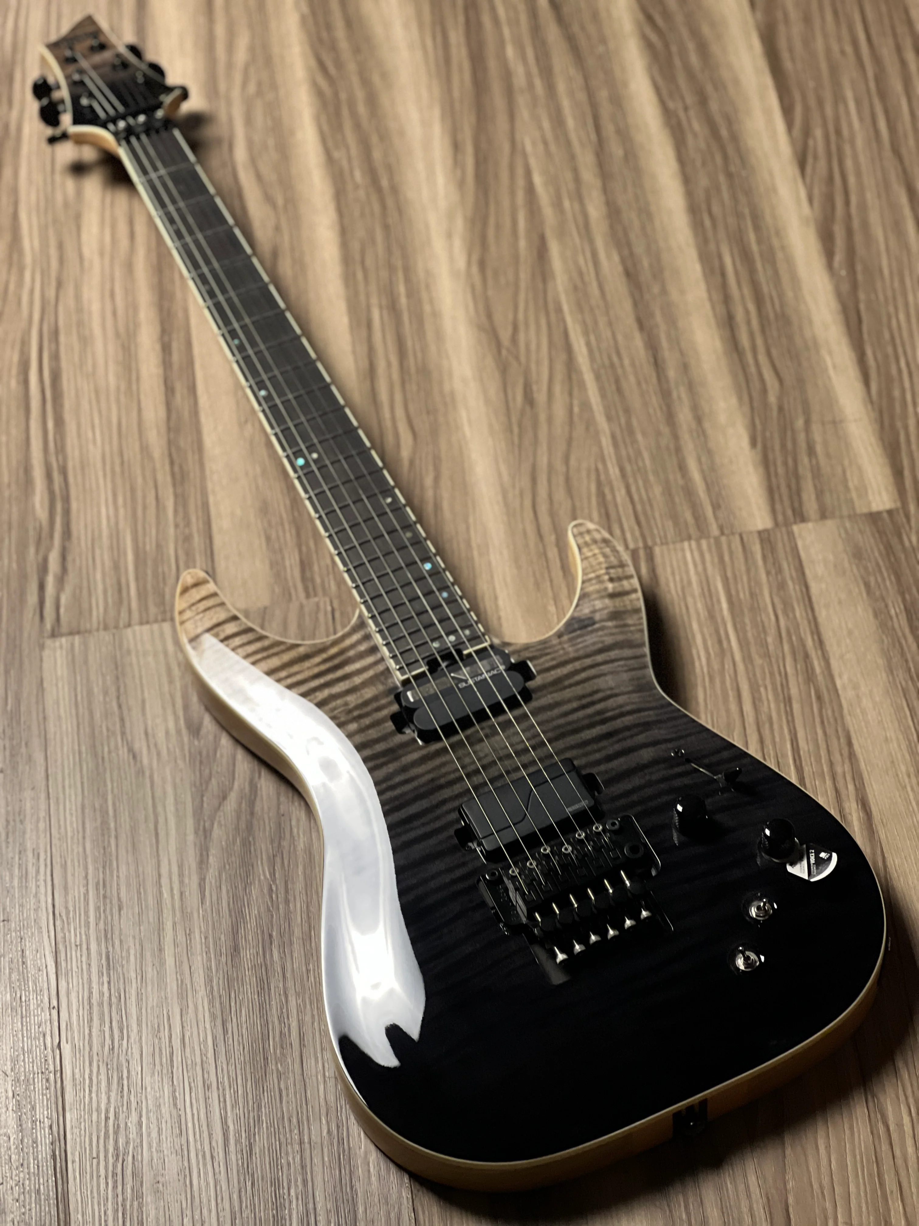 Schecter C-1 FR S SLS Elite in Black Fade Burst W18041080 - Image 2