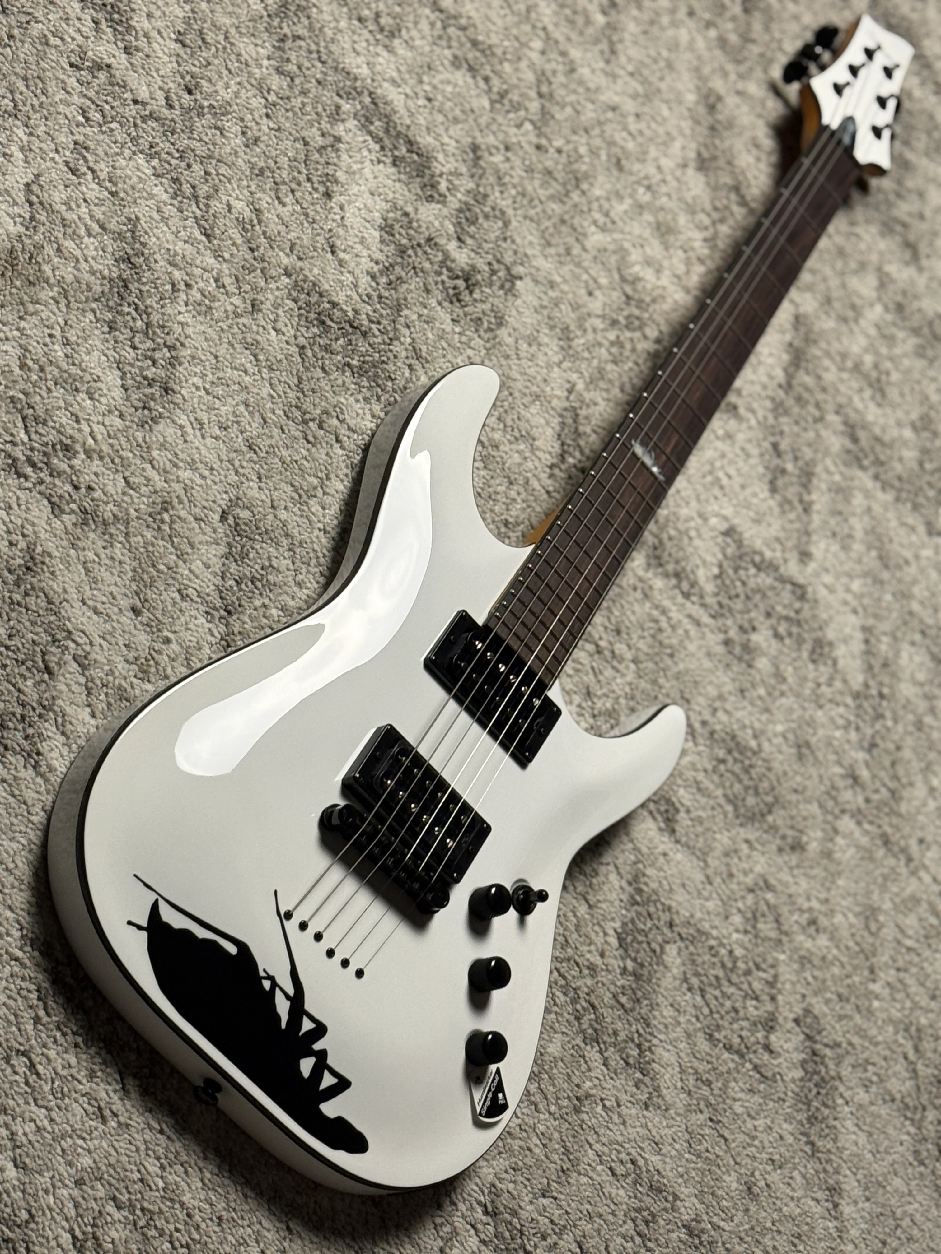 Schecter C-1 Jerry Horton 25th Anniversary in White W26010935 - Image 3