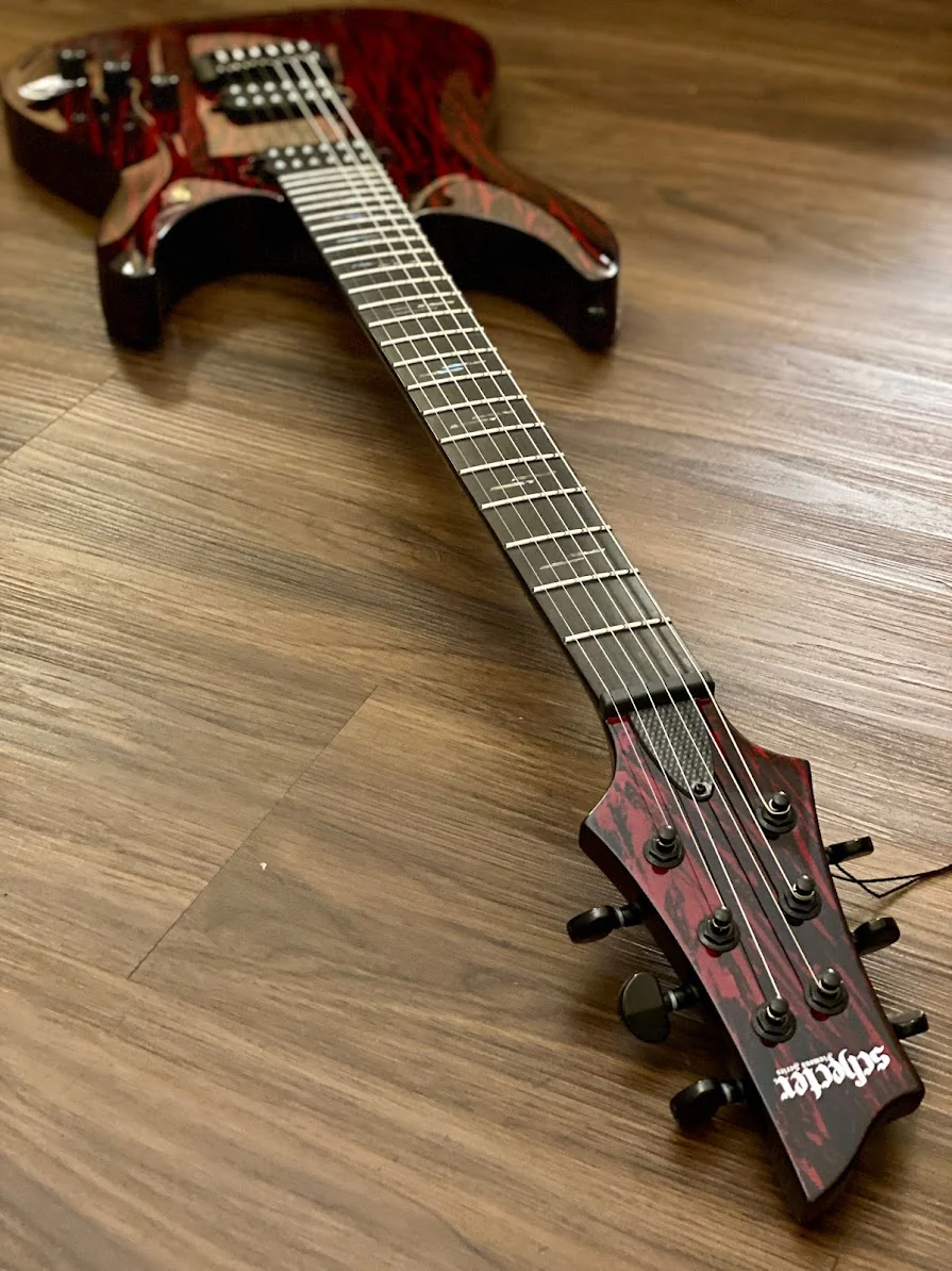 Schecter C-1 Silver Mountain - Blood Moon - Image 6