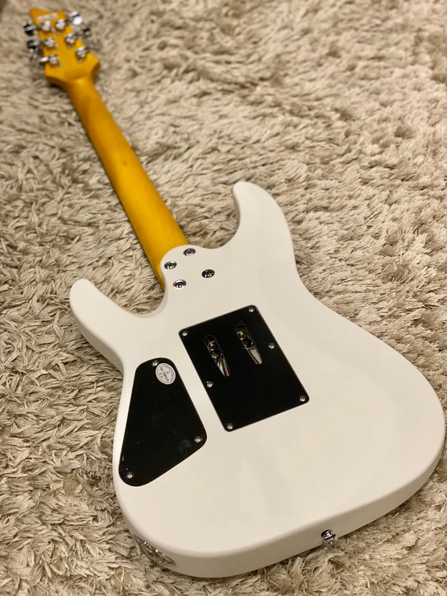 Schecter C-6 Deluxe FR in Satin White - Image 2