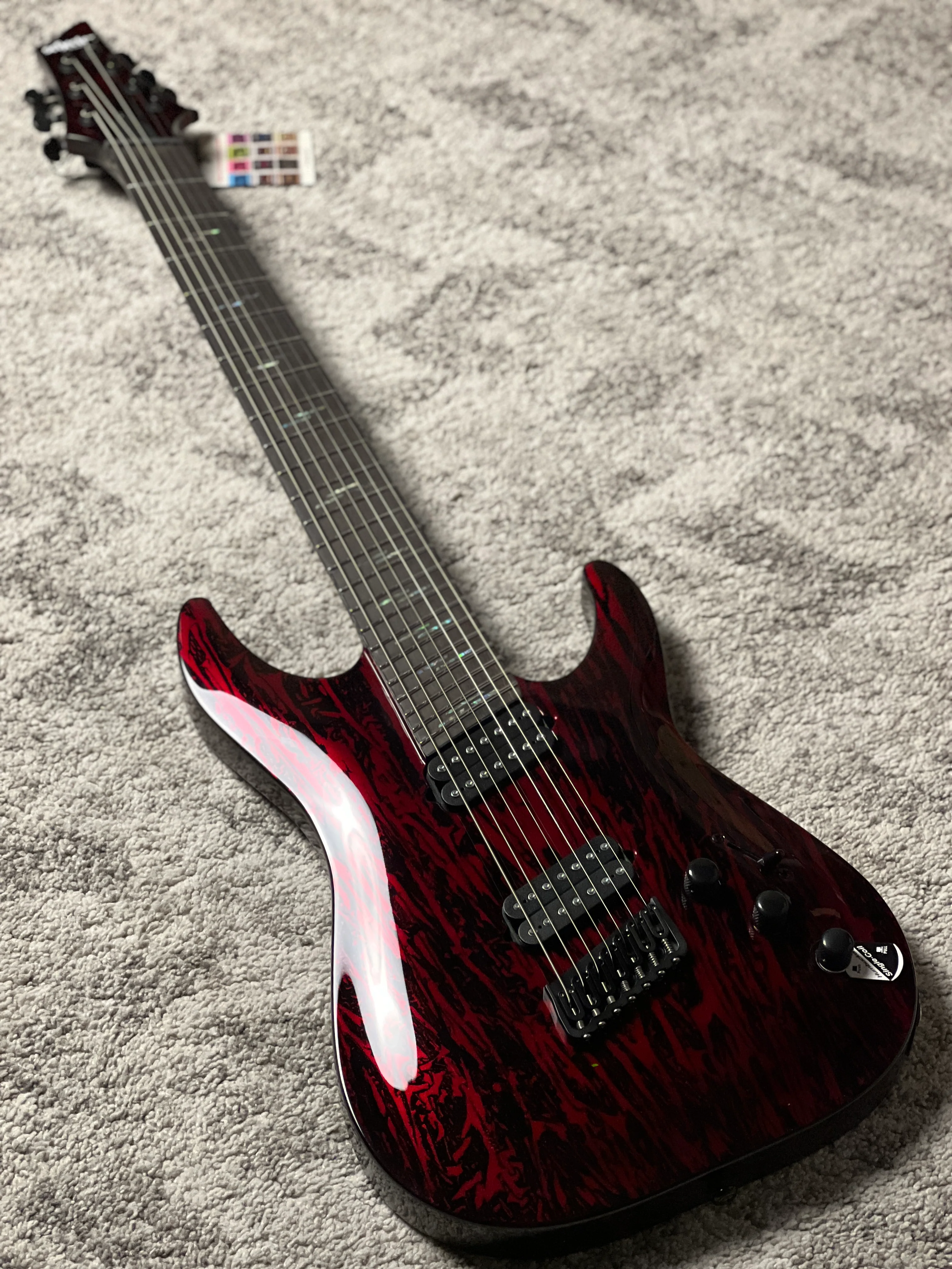 Schecter C-7 MS Silver Mountain in Blood Moon W21072228 - Image 2
