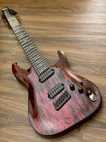 Schecter C-7 MS Silver Mountain in Blood Moon - Image 4