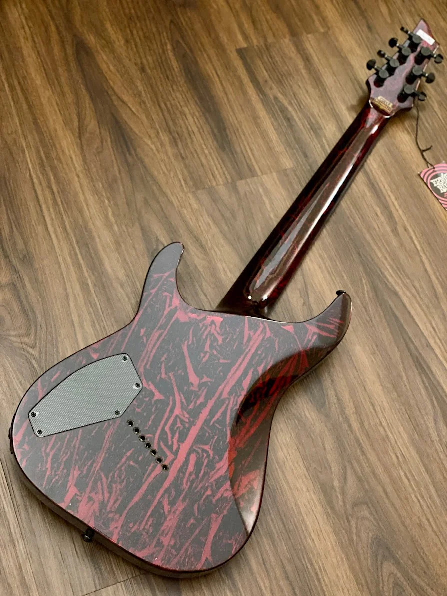 Schecter C-7 MS Silver Mountain in Blood Moon - Image 5