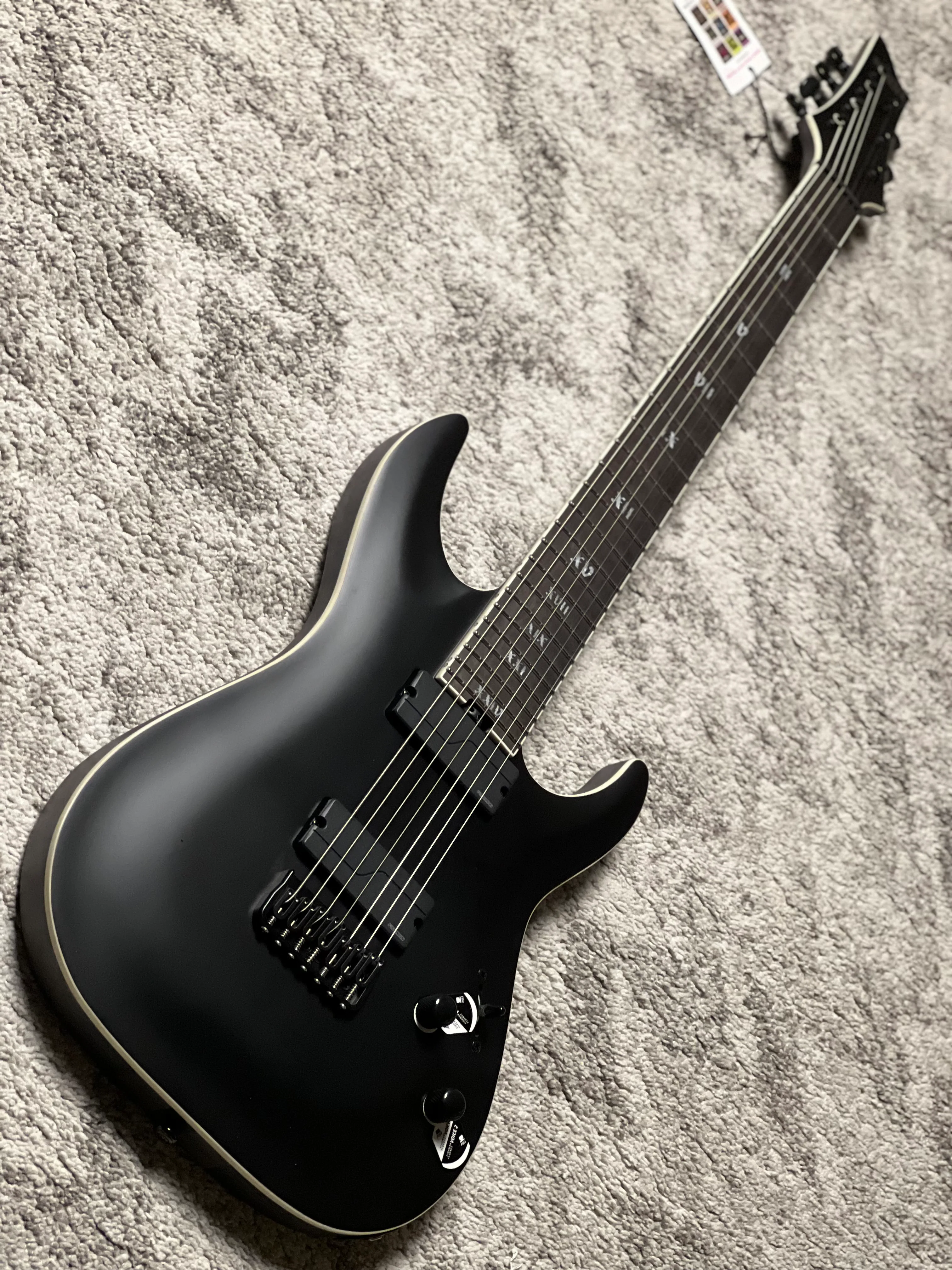 Schecter C-7 SLS Elite Evil Twin in Satin Black W26010882 - Image 3