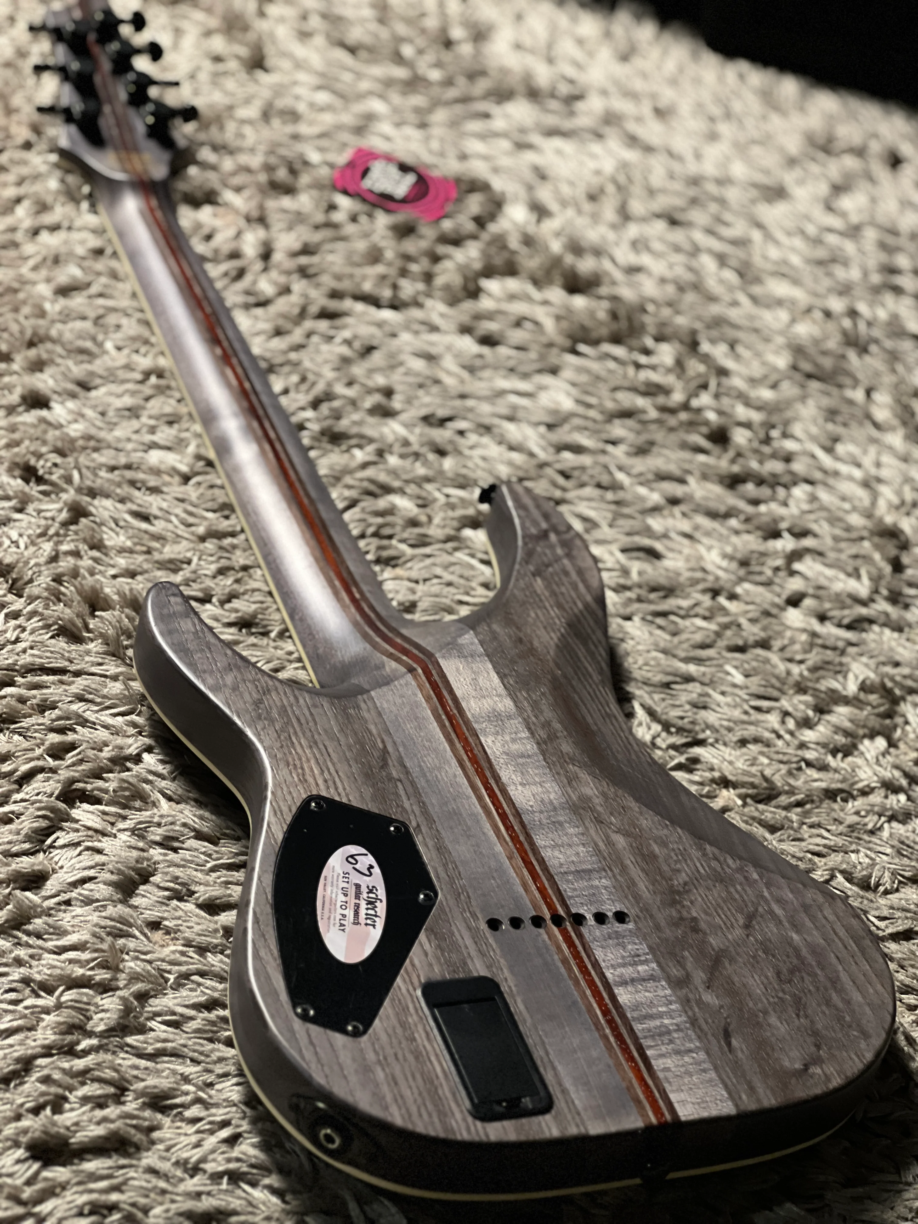 Schecter C-7 SLS Evil Twin in Satin Black - Image 5