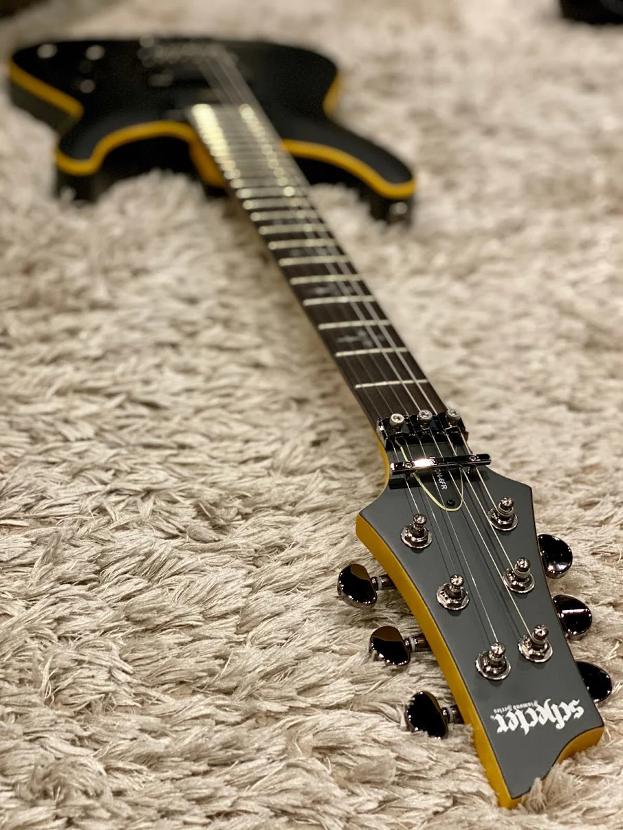 Schecter Demon-6 FR ABSN in Antique Black Satin - Image 3