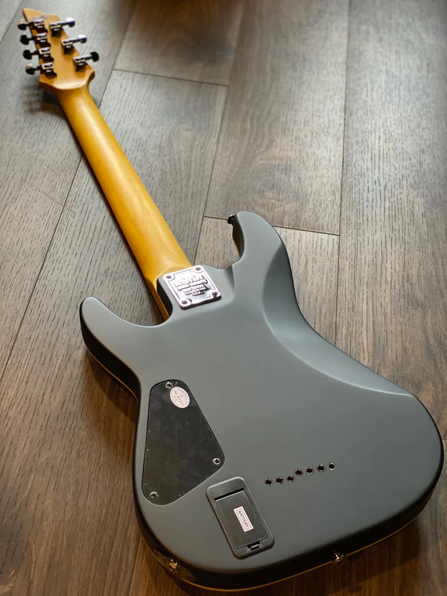 Schecter Demon 7 ABSN - Aged Black Satin - Image 4