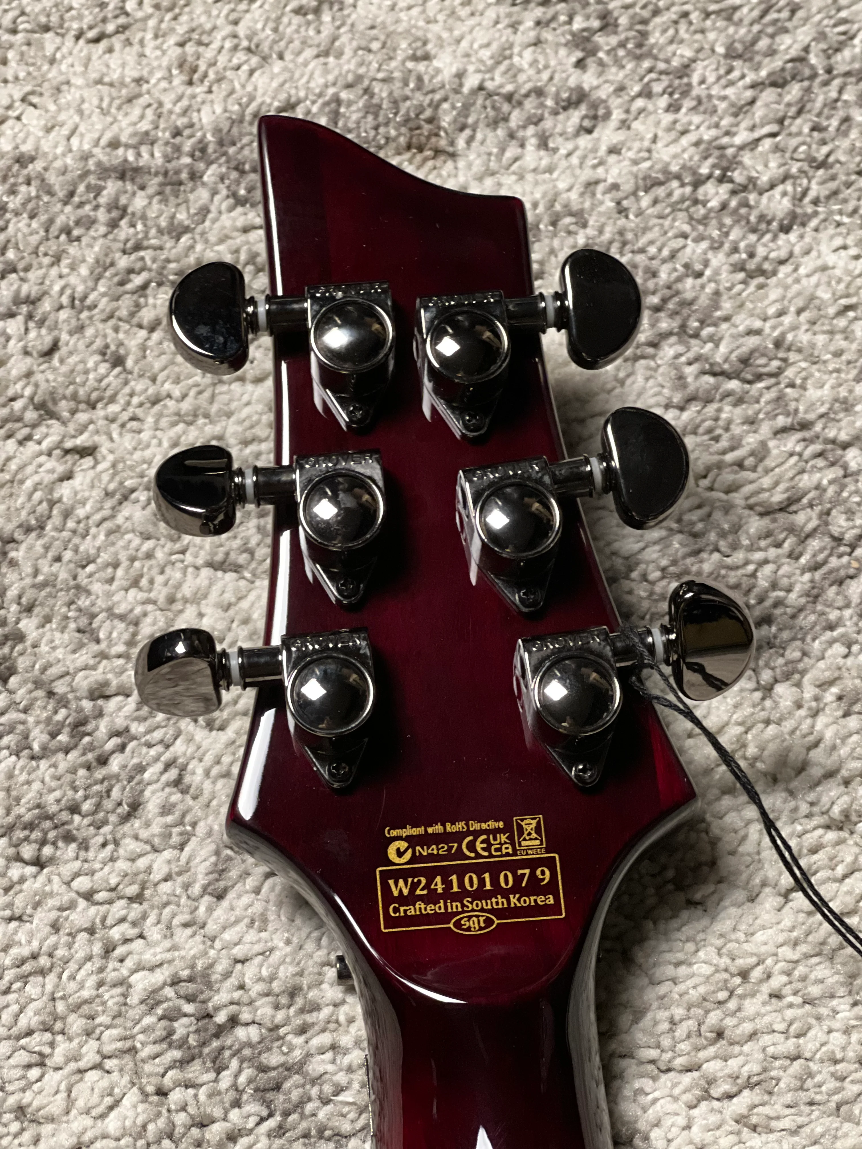 Schecter Hellraiser C-1 FR S BCH in Black Cherry 24101079 - Image 10