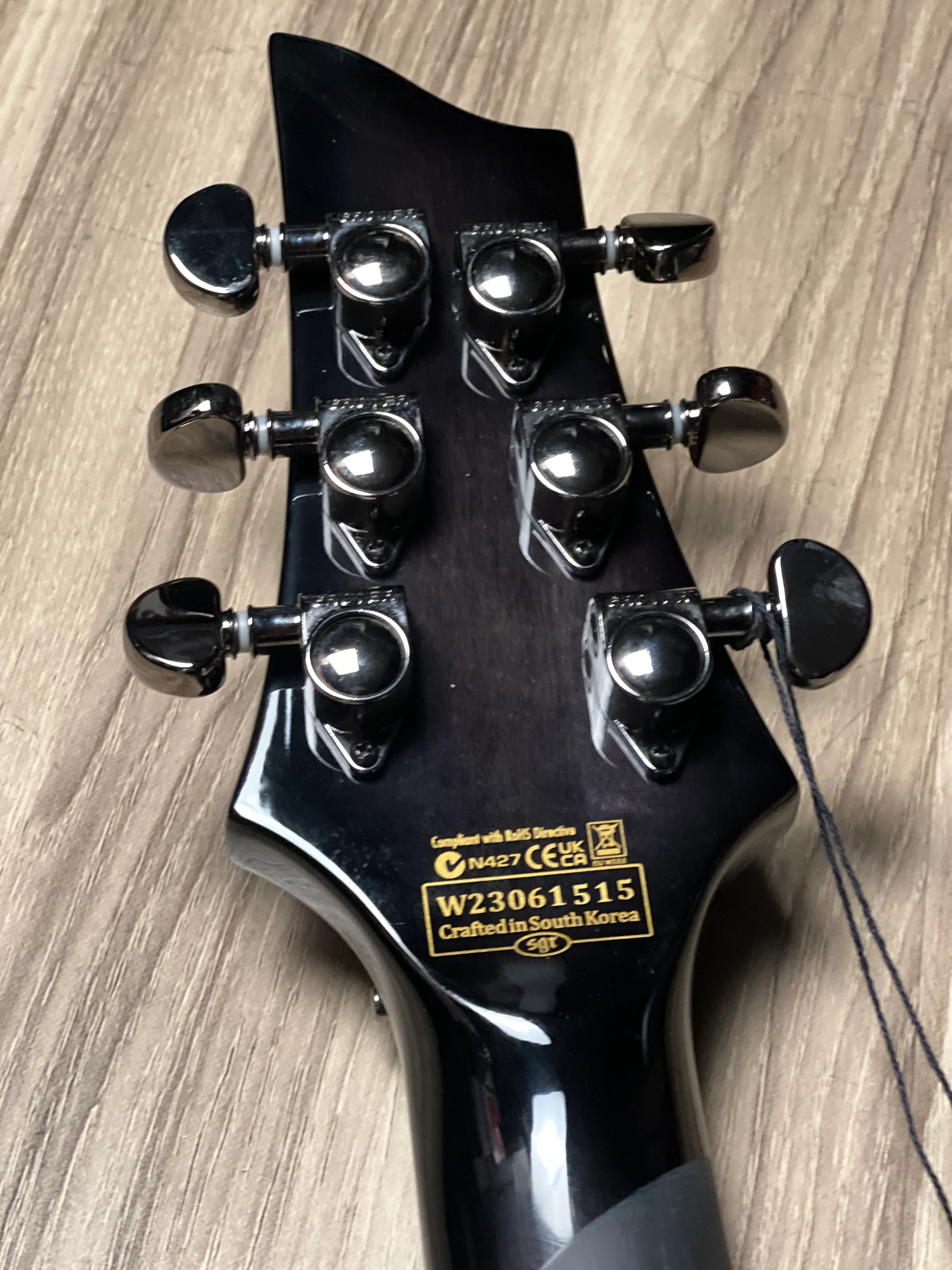 Schecter Hellraiser Hybrid C-1 FR S TBB in Trans Black Burst - Image 7